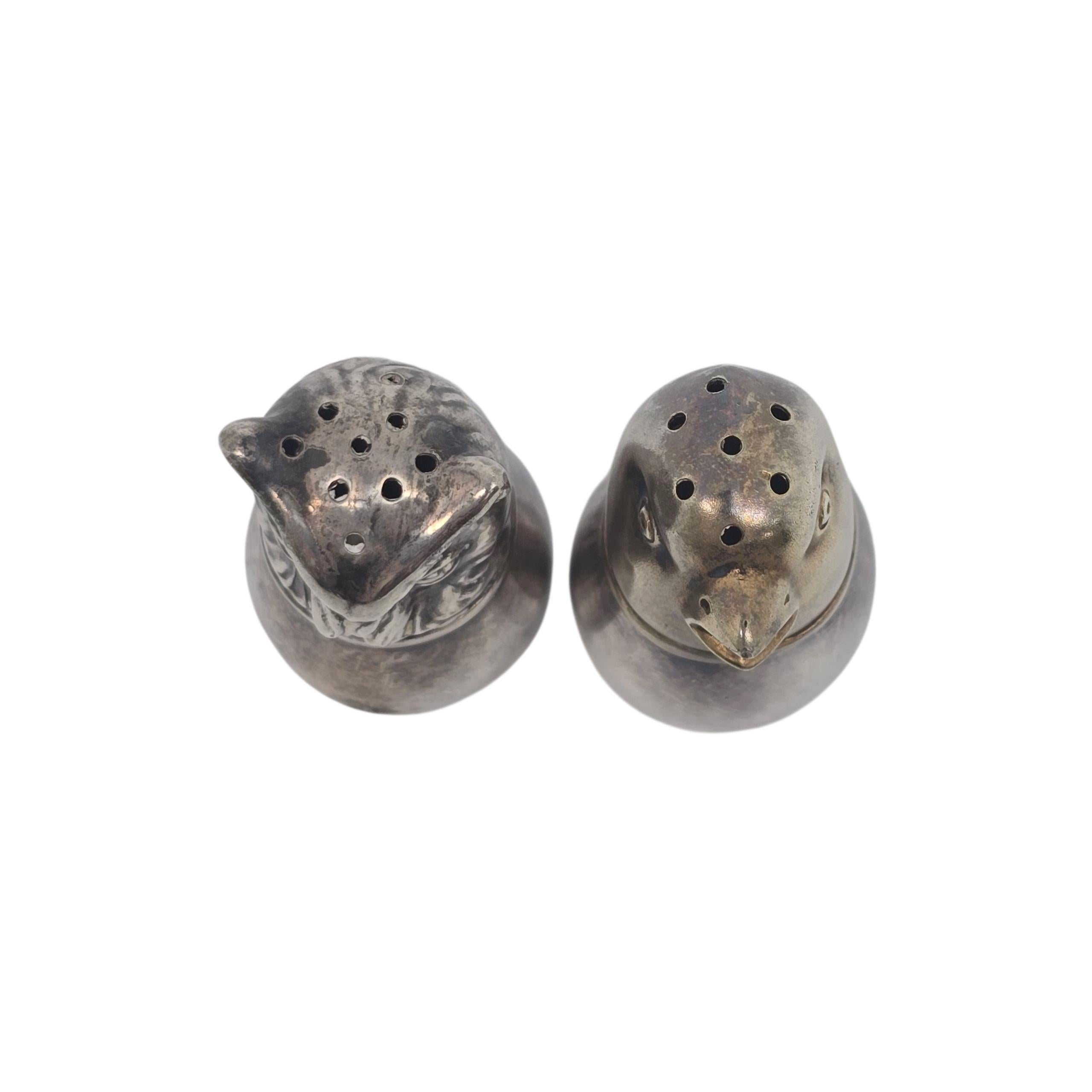 Shakers sale e pepe in argento 800 tedesco con gufo e pulcino #23986 in vendita 2