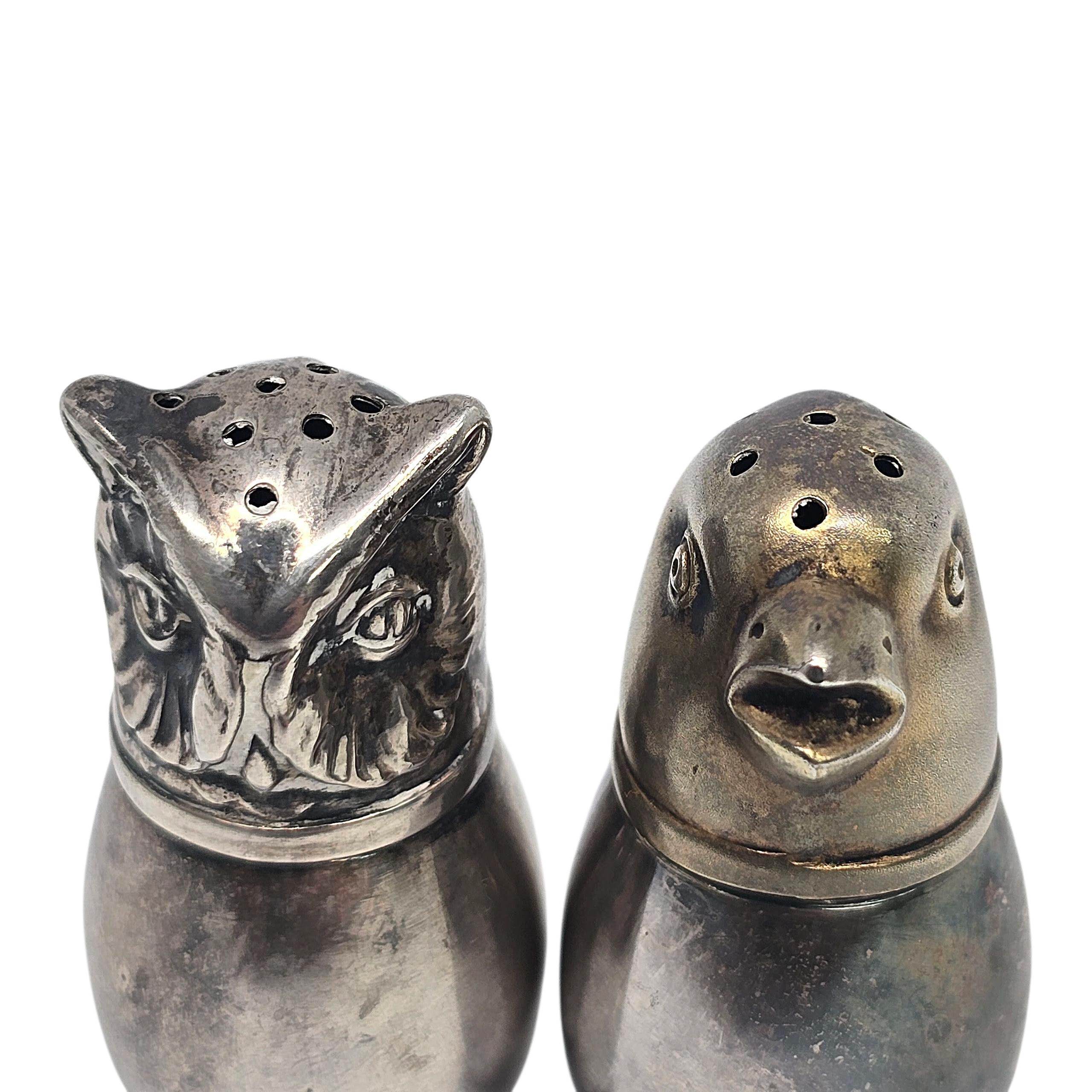Shakers sale e pepe in argento 800 tedesco con gufo e pulcino #23986 in vendita 4