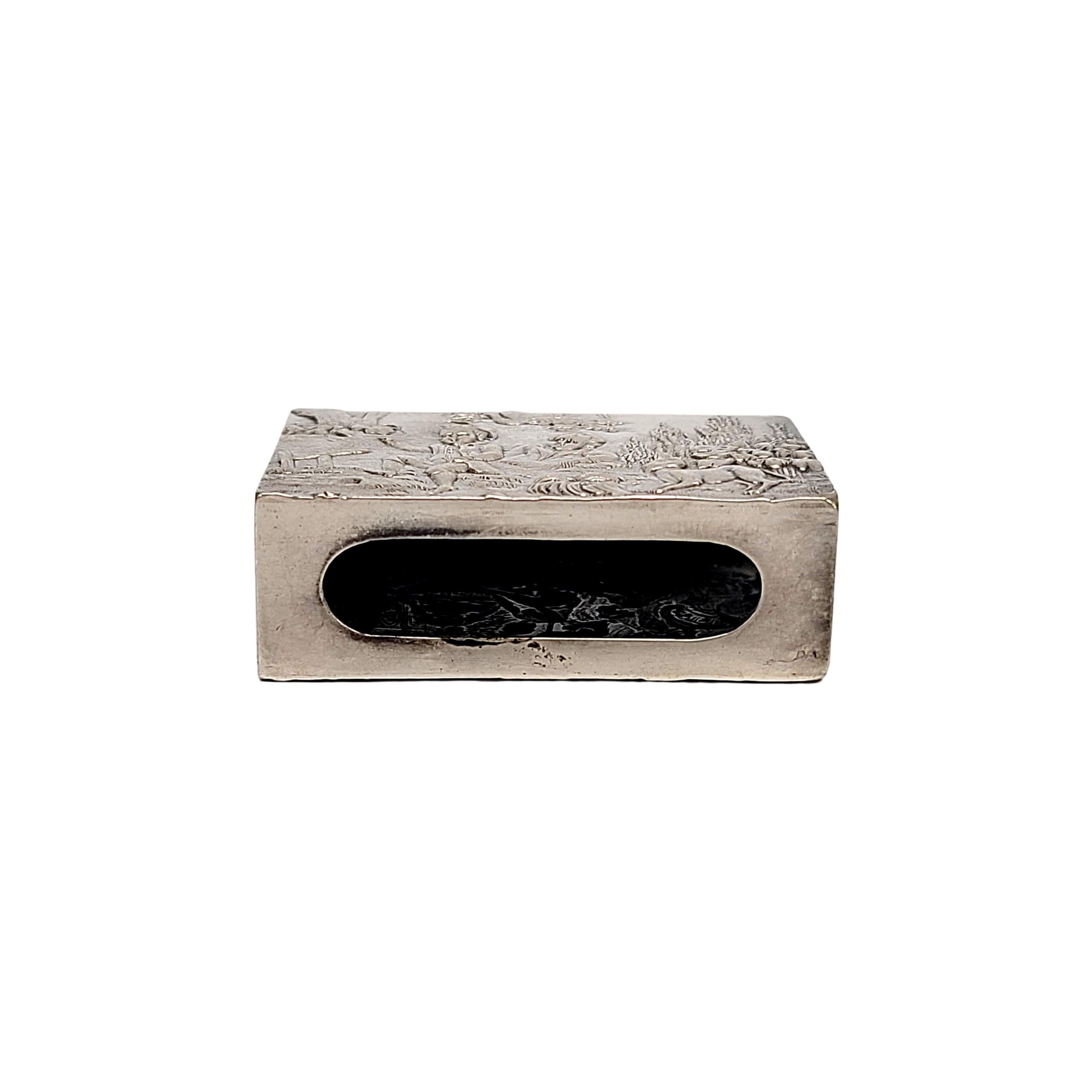 silver matchbox holder