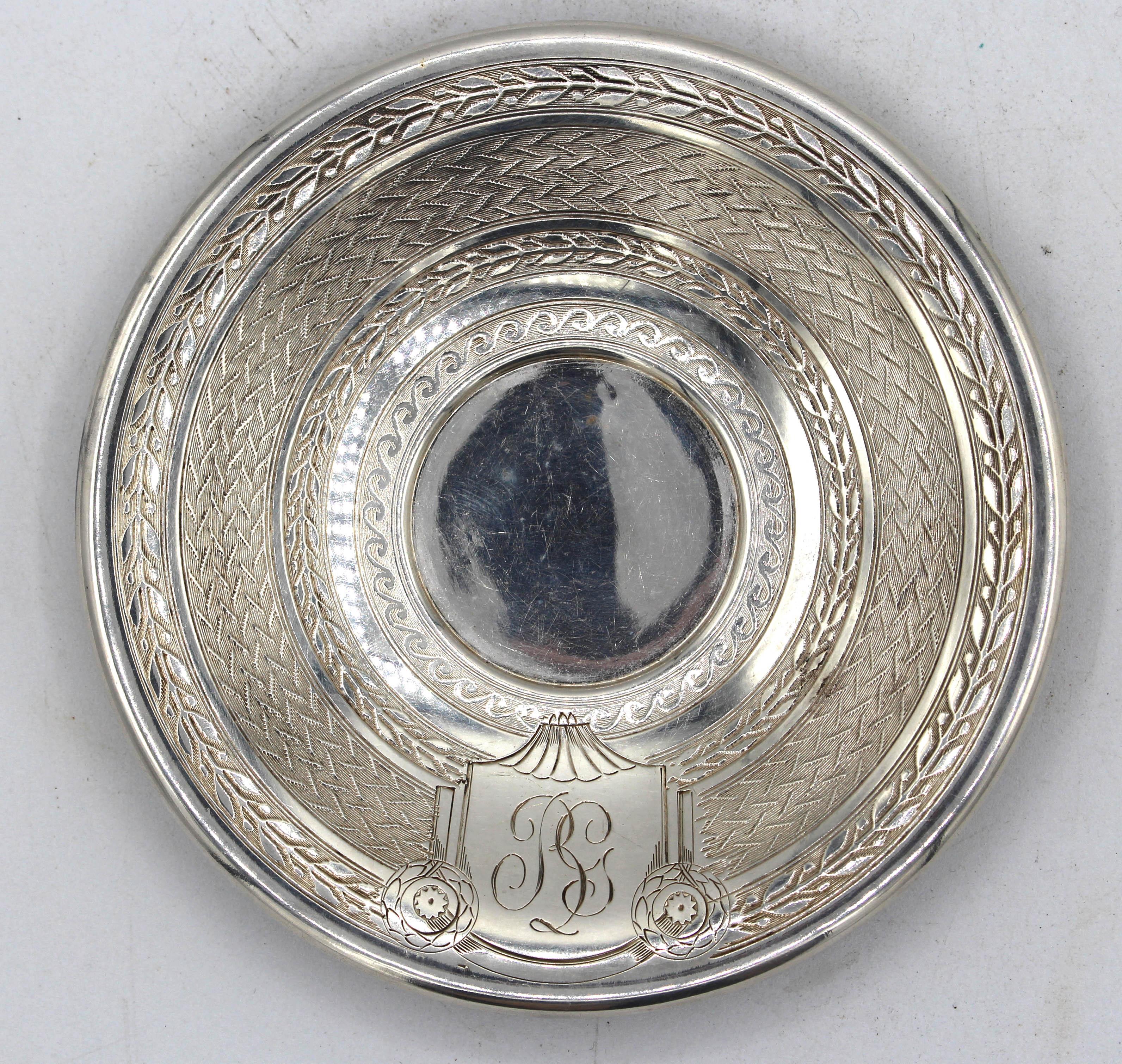 German 800 Standard Silver Cup & Saucer, circa 1900 2
