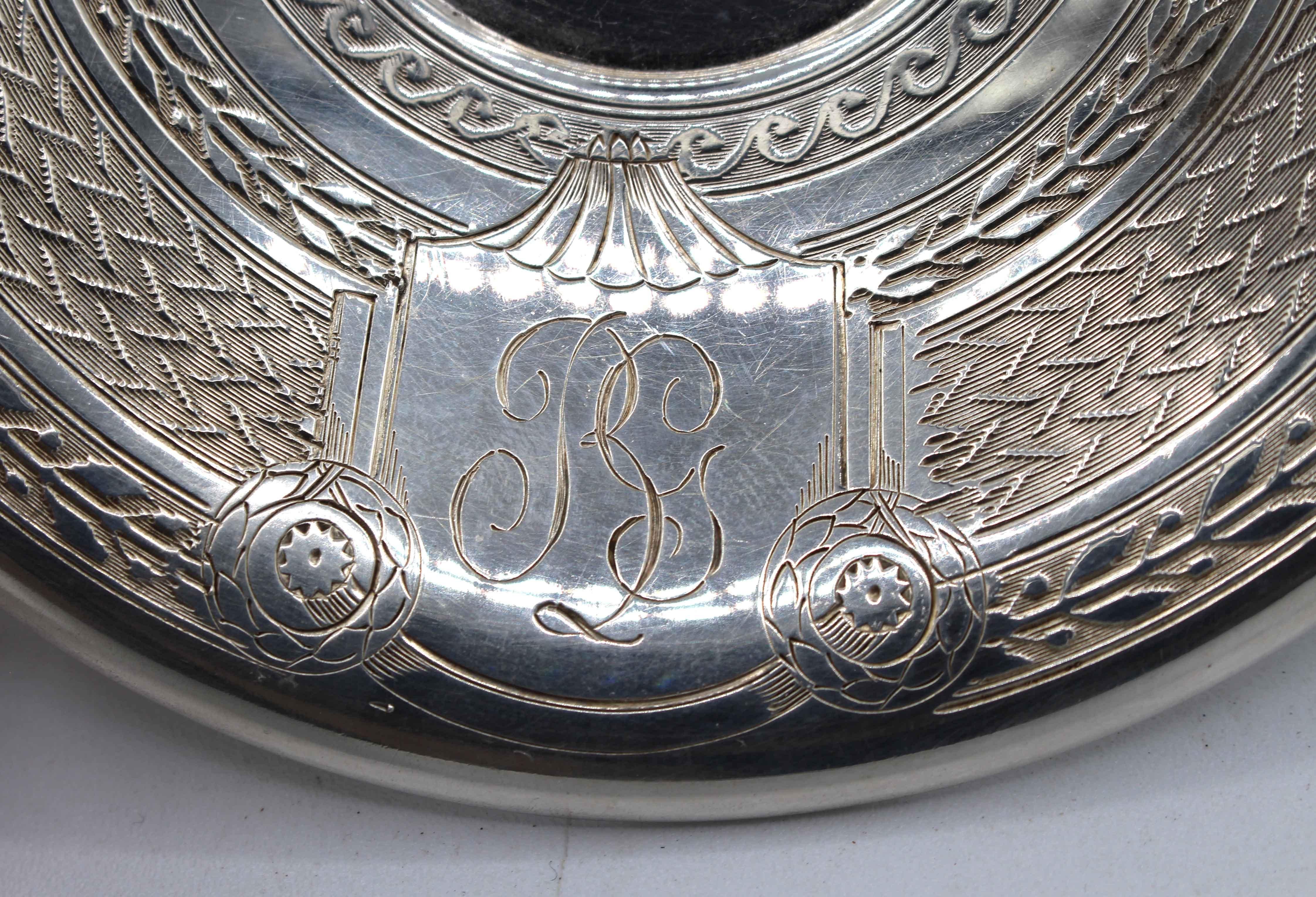 German 800 Standard Silver Cup & Saucer, circa 1900 3