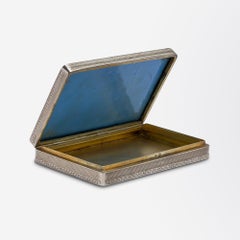 German .935 Purity Silver & Enamel Snuff Box