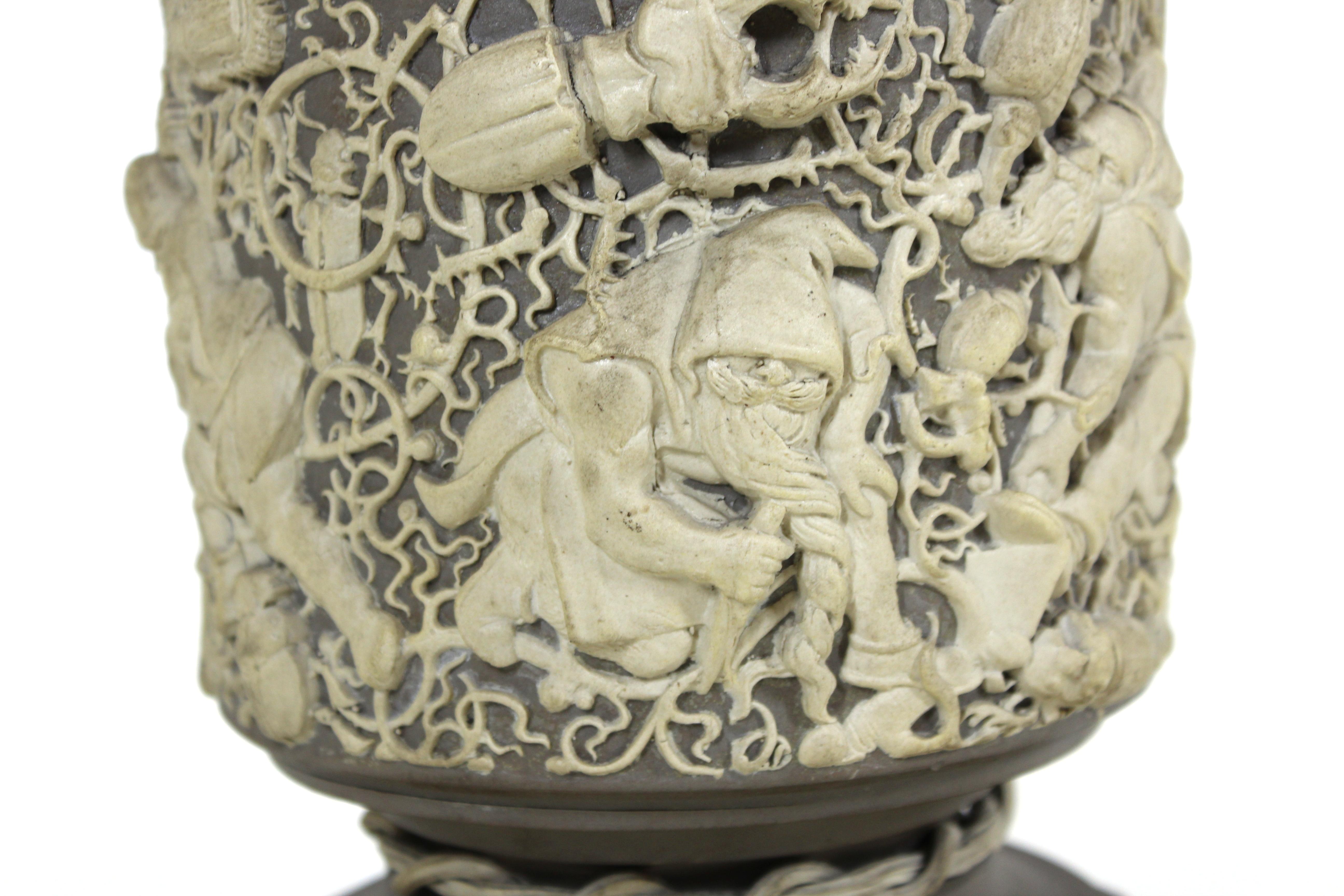 German Aesthetic Style Exhibition Vase with Bugs, Bees and Snake Handles 3