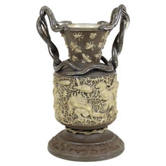 German Aesthetic Style Exhibition Vase with Bugs, Bees and Snake Handles