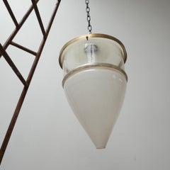 German Antique Three Part Large Pendant Light