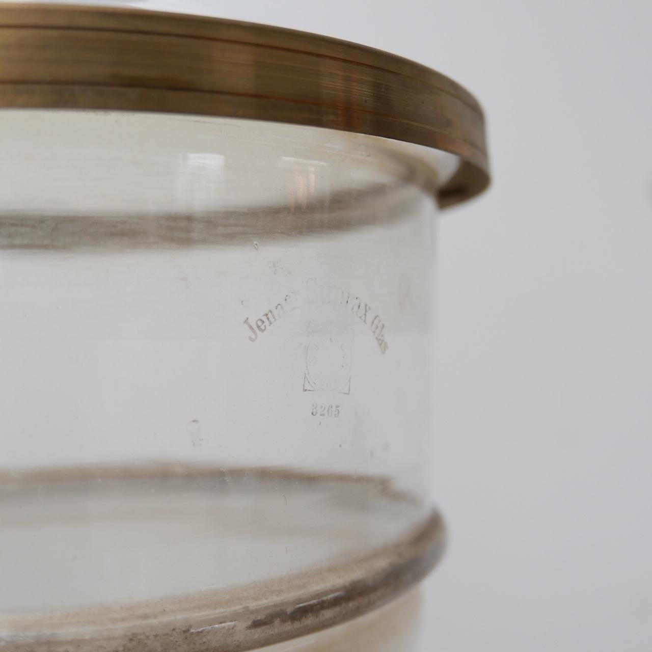 Grande lampe à suspension allemande ancienne en trois parties en vente 2