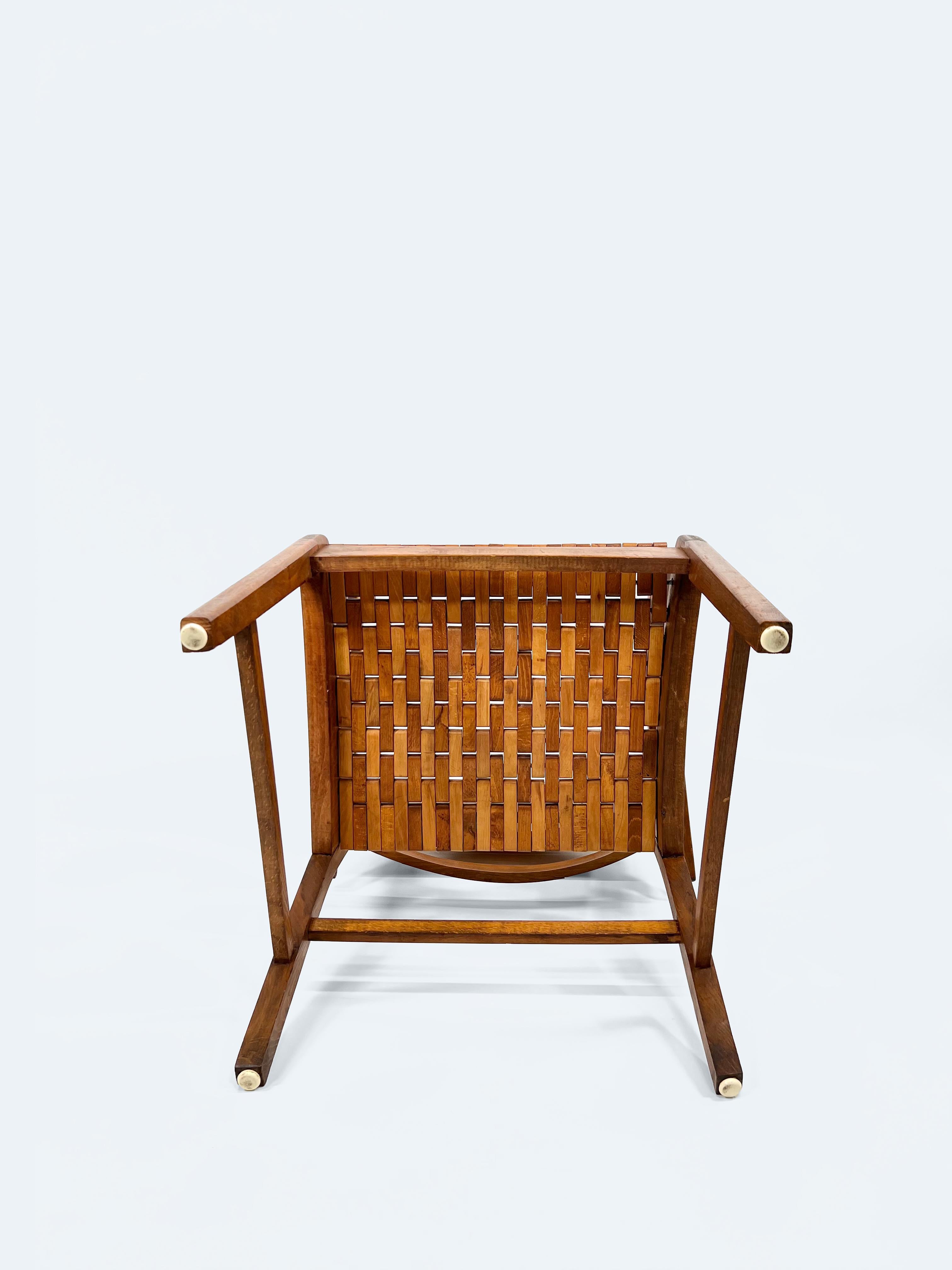 Wood German Armchair by Gelenka from 1954 For Sale