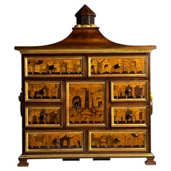 Cabinet d'art allemand : marqueterie