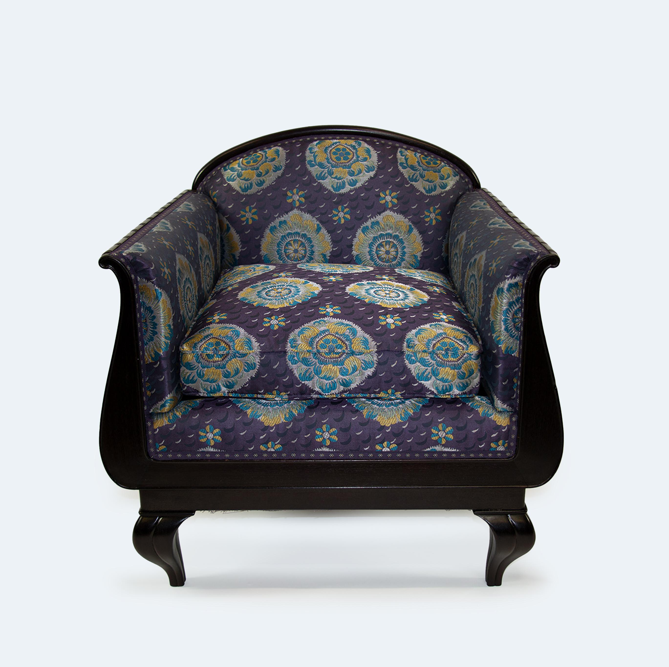 Lacquered German Art Deco Armchair by Peter Behrens, 1910s For Sale