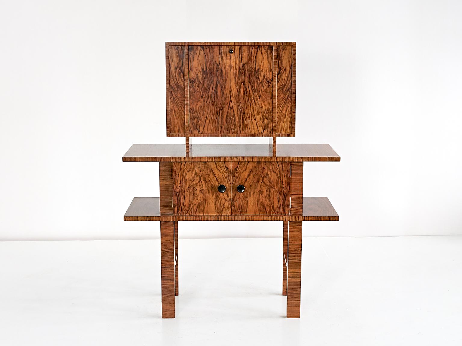 German Art Deco Bar Cabinet in Bolivian Rosewood and Birch 7