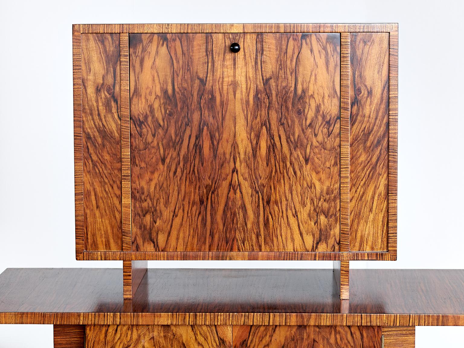 German Art Deco Bar Cabinet in Bolivian Rosewood and Birch 3