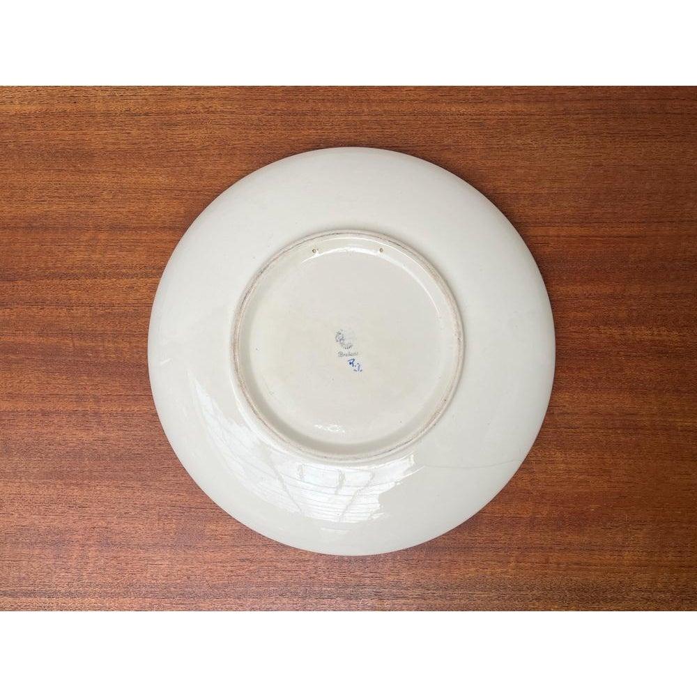 German Art Deco Bowl or Wall Plate with Brabant Decor from Villeroy & Boch 1930s For Sale 7