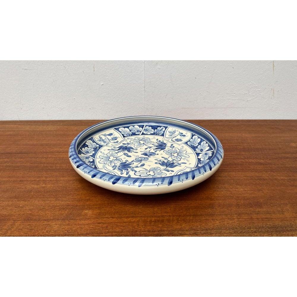 Ceramic German Art Deco Bowl or Wall Plate with Brabant Decor from Villeroy & Boch 1930s For Sale