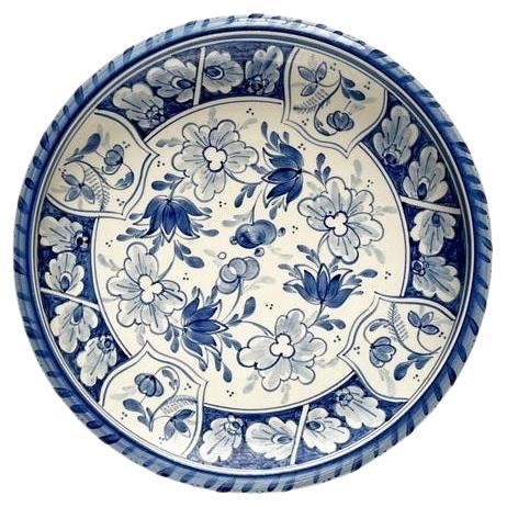 Cuenco o plato de pared Art Decó alemán con decoración Brabante de Villeroy & Boch Años 30
