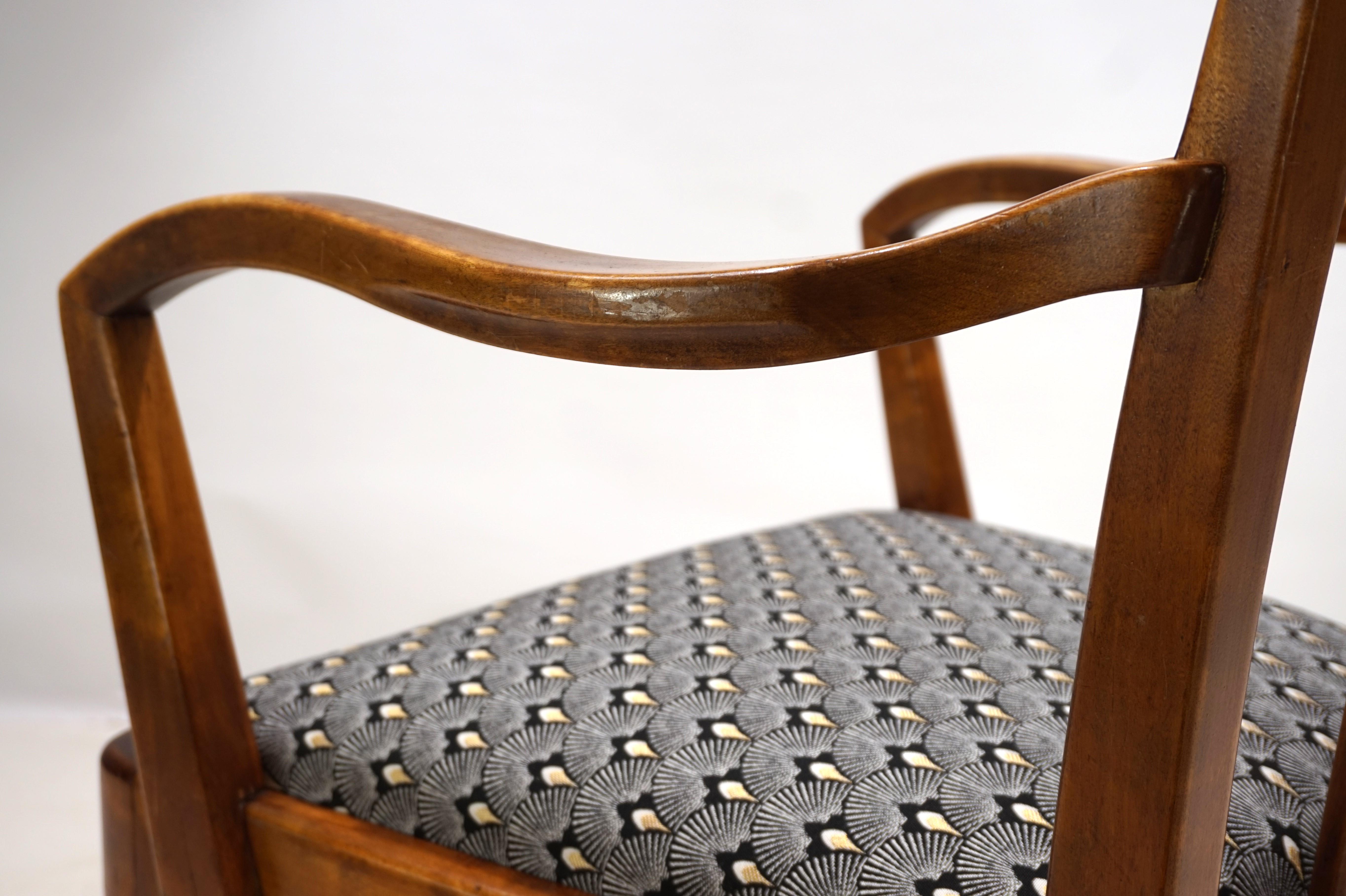 German Art Deco Captain's Armchair, 1930 For Sale 14
