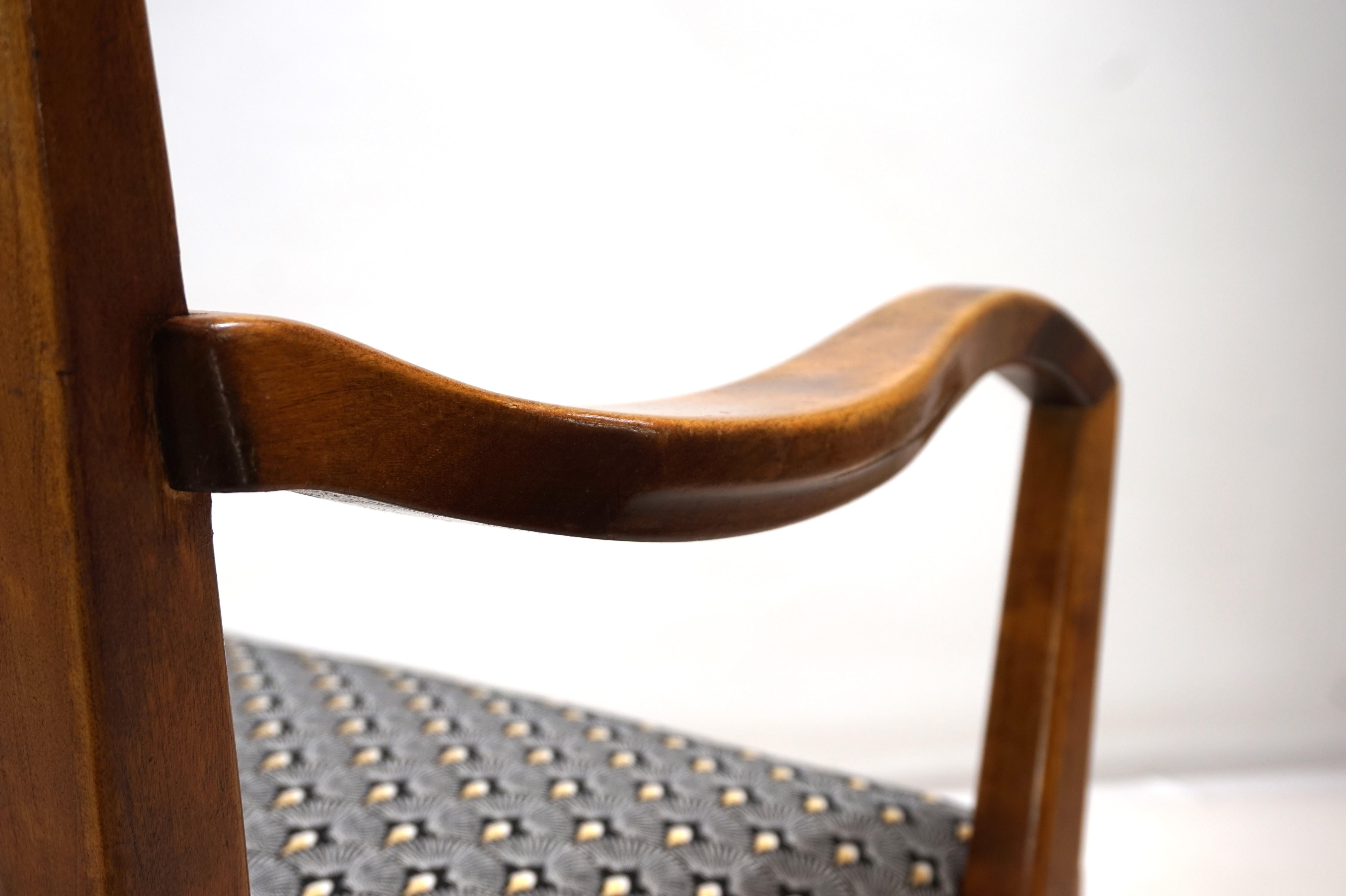 German Art Deco Captain's Armchair, 1930 For Sale 2