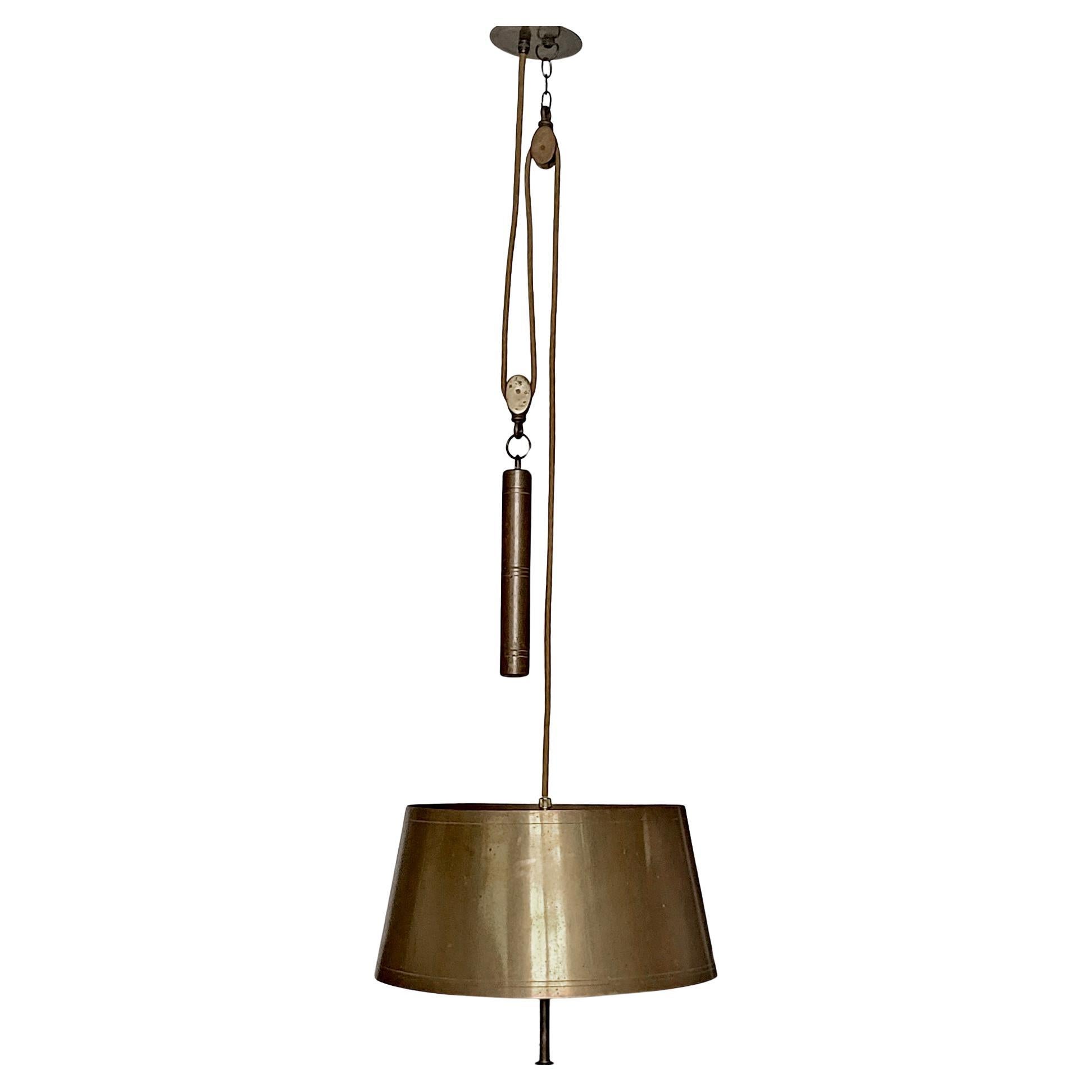 German Art Deco Counterweight Pendant Light 1920s
