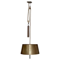 Antique German Art Deco Counterweight Pendant Light 1920s
