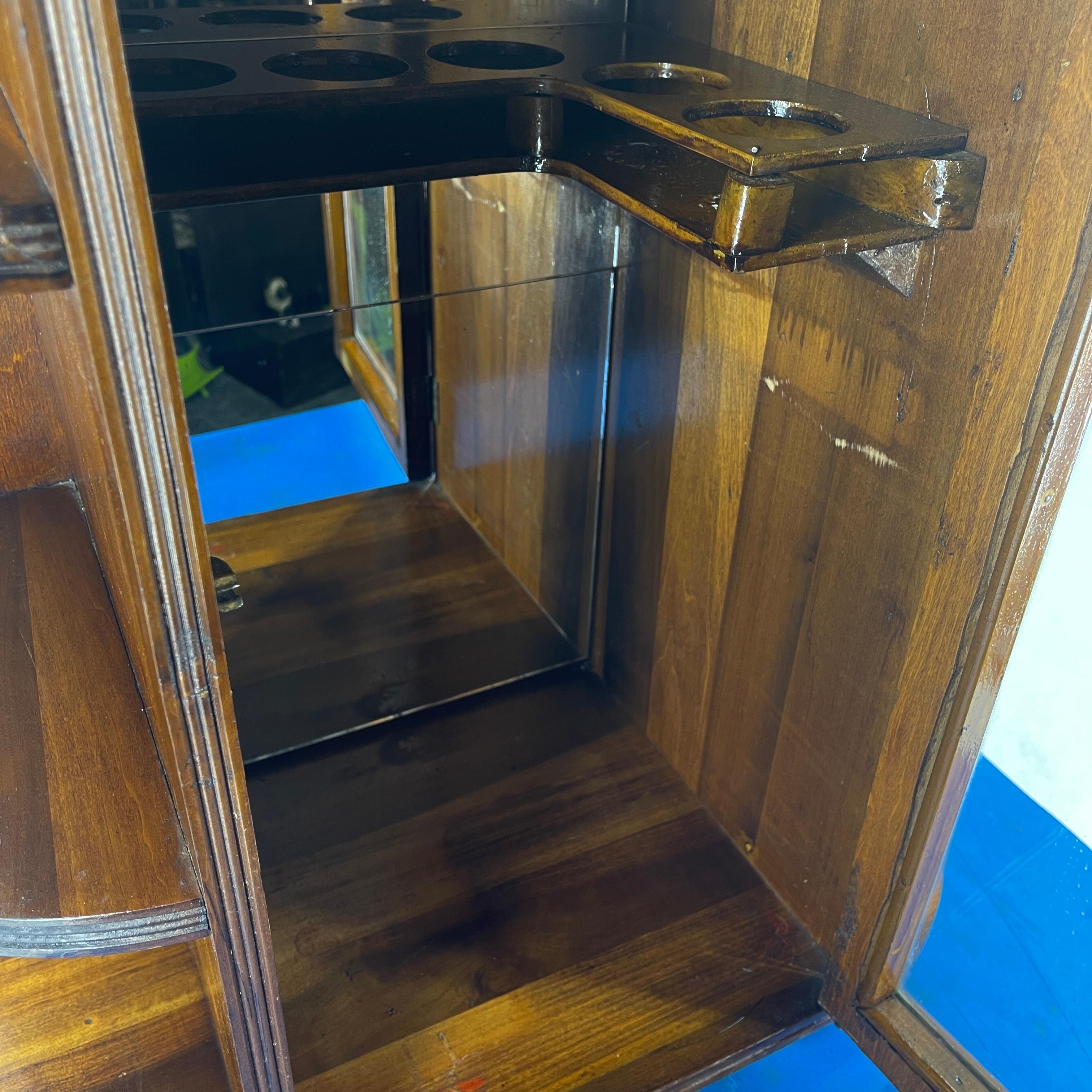 German Art Deco Dry Bar Cabinet on Caster Wheels 5