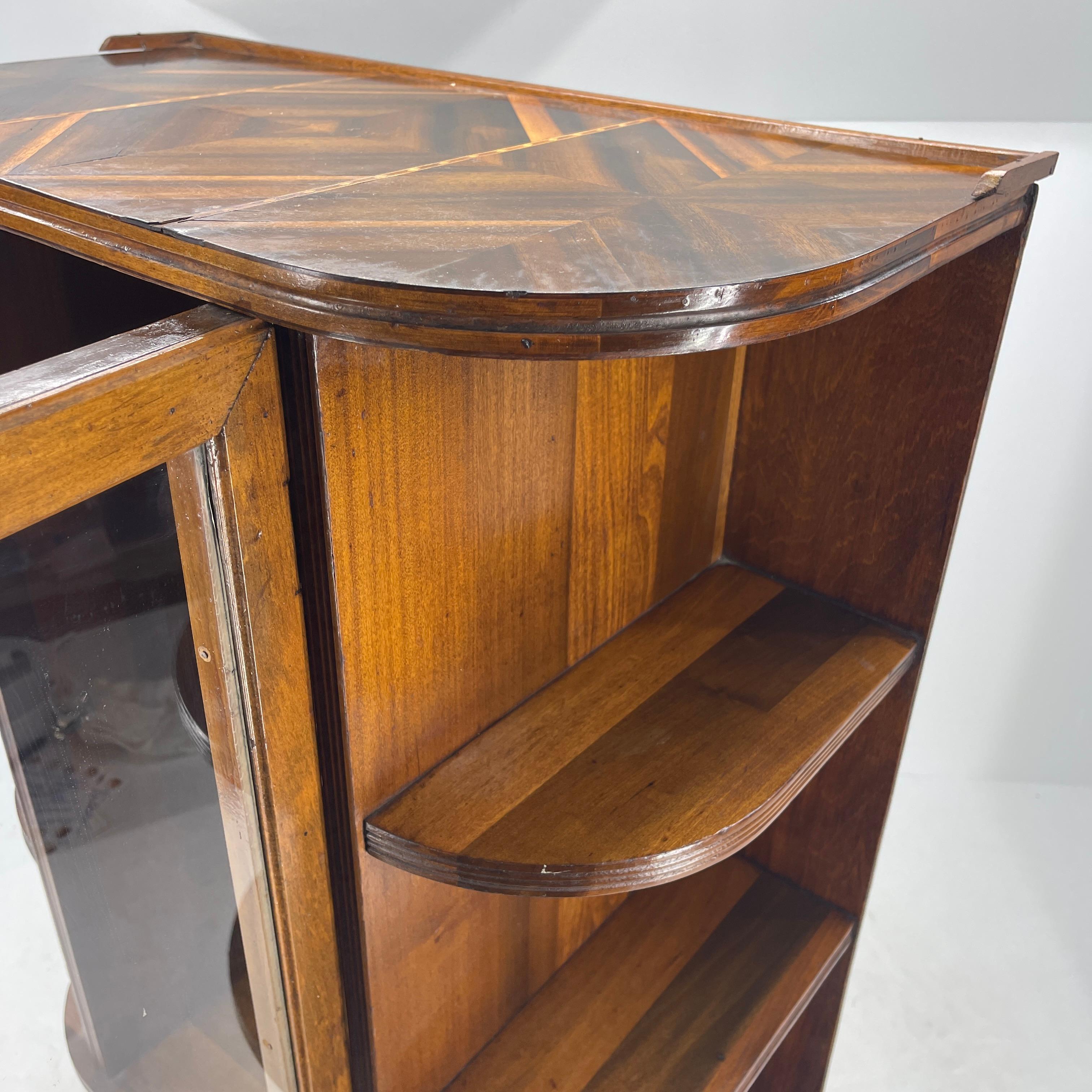 German Art Deco Dry Bar Cabinet on Caster Wheels 2