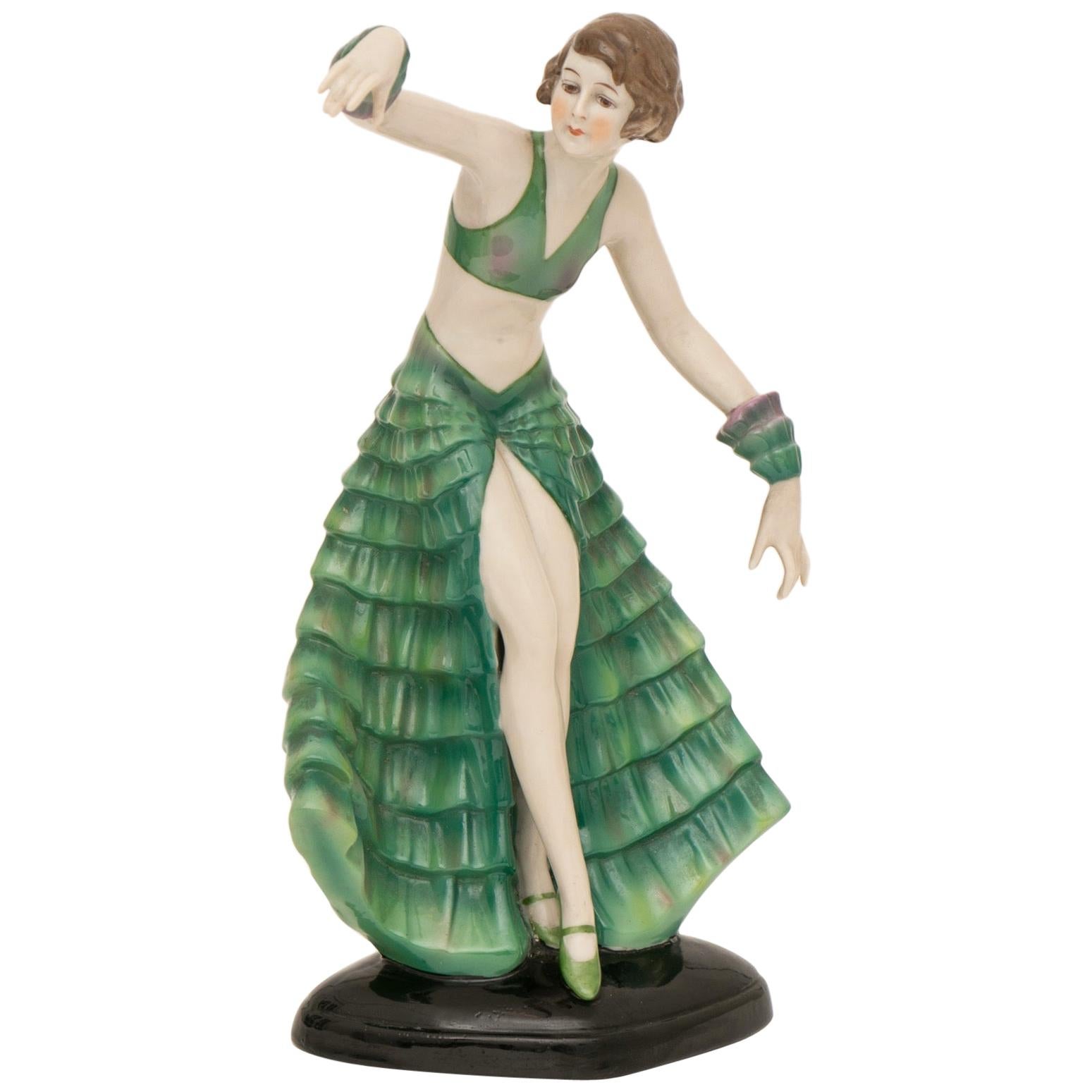 German Art Deco Figure of a dancer by Fasold Stauch For Sale