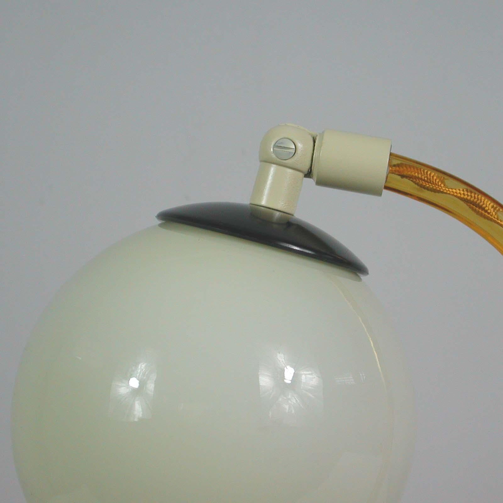 German Art Deco Glass, Bakelite and Opaline Table Lamp, 1930s 5