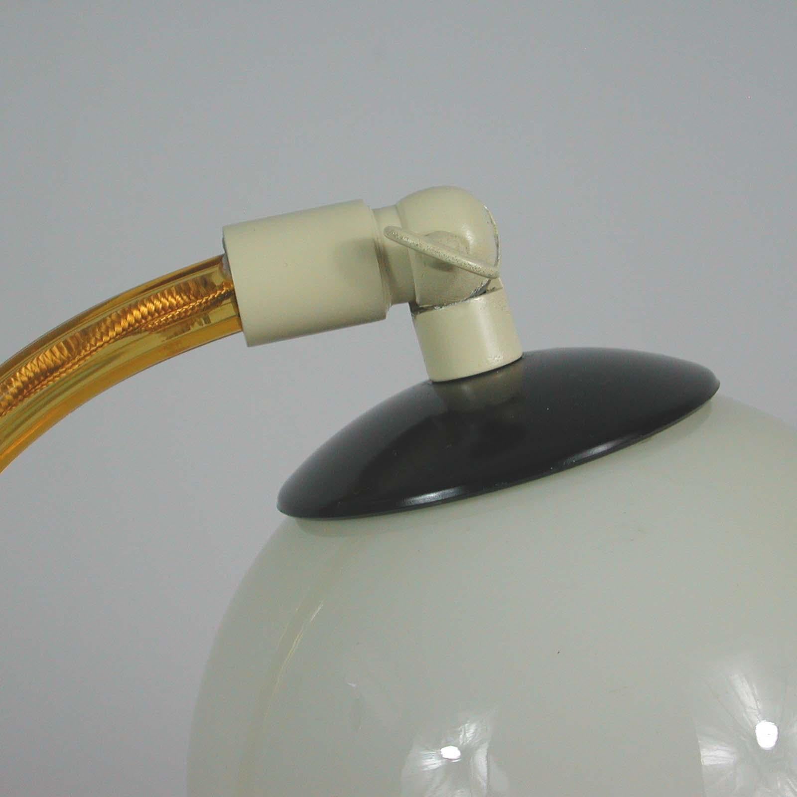 German Art Deco Glass, Bakelite and Opaline Table Lamp, 1930s 7