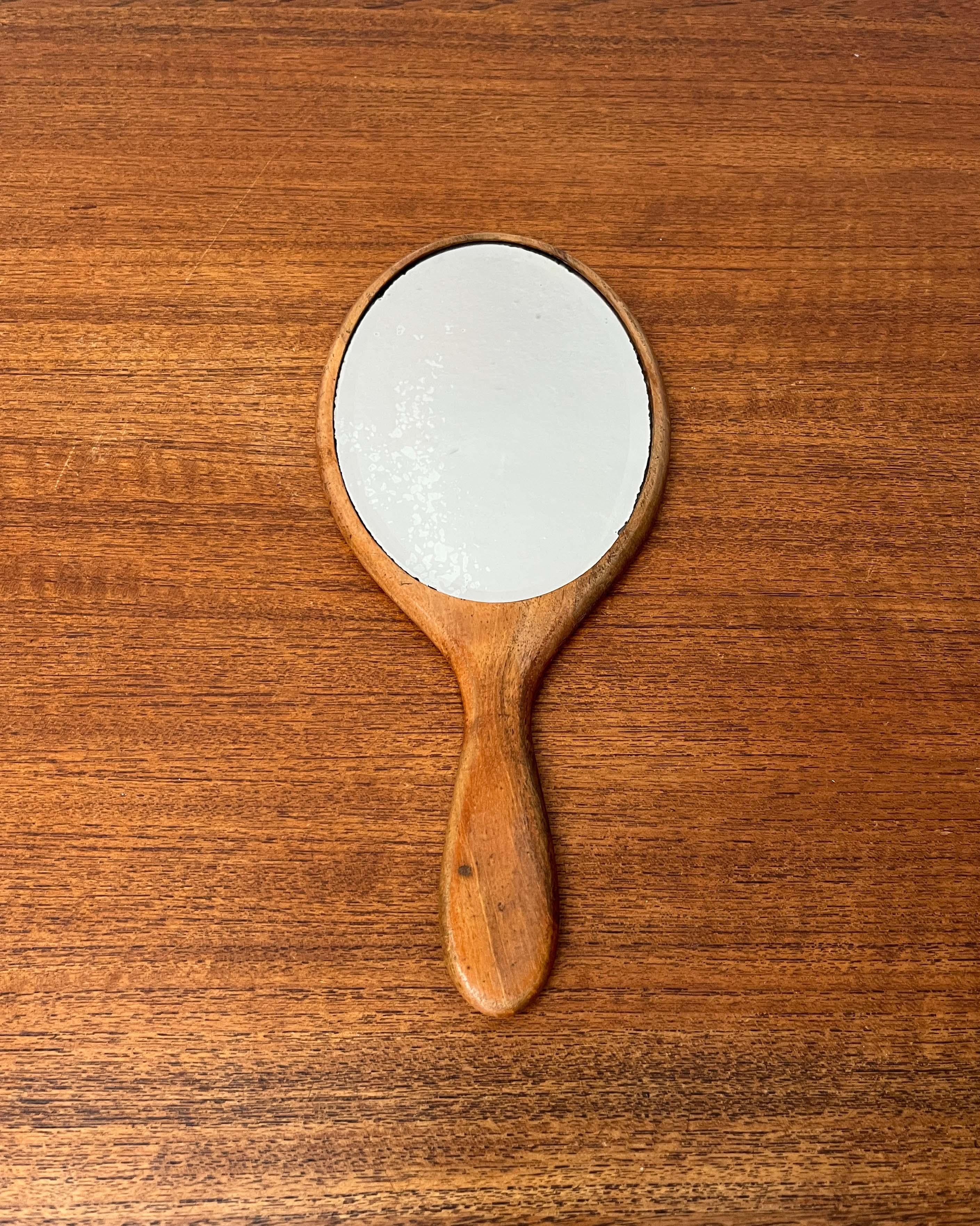 Miroir à main Art Deco allemand en Wood, années 1920 en vente 9