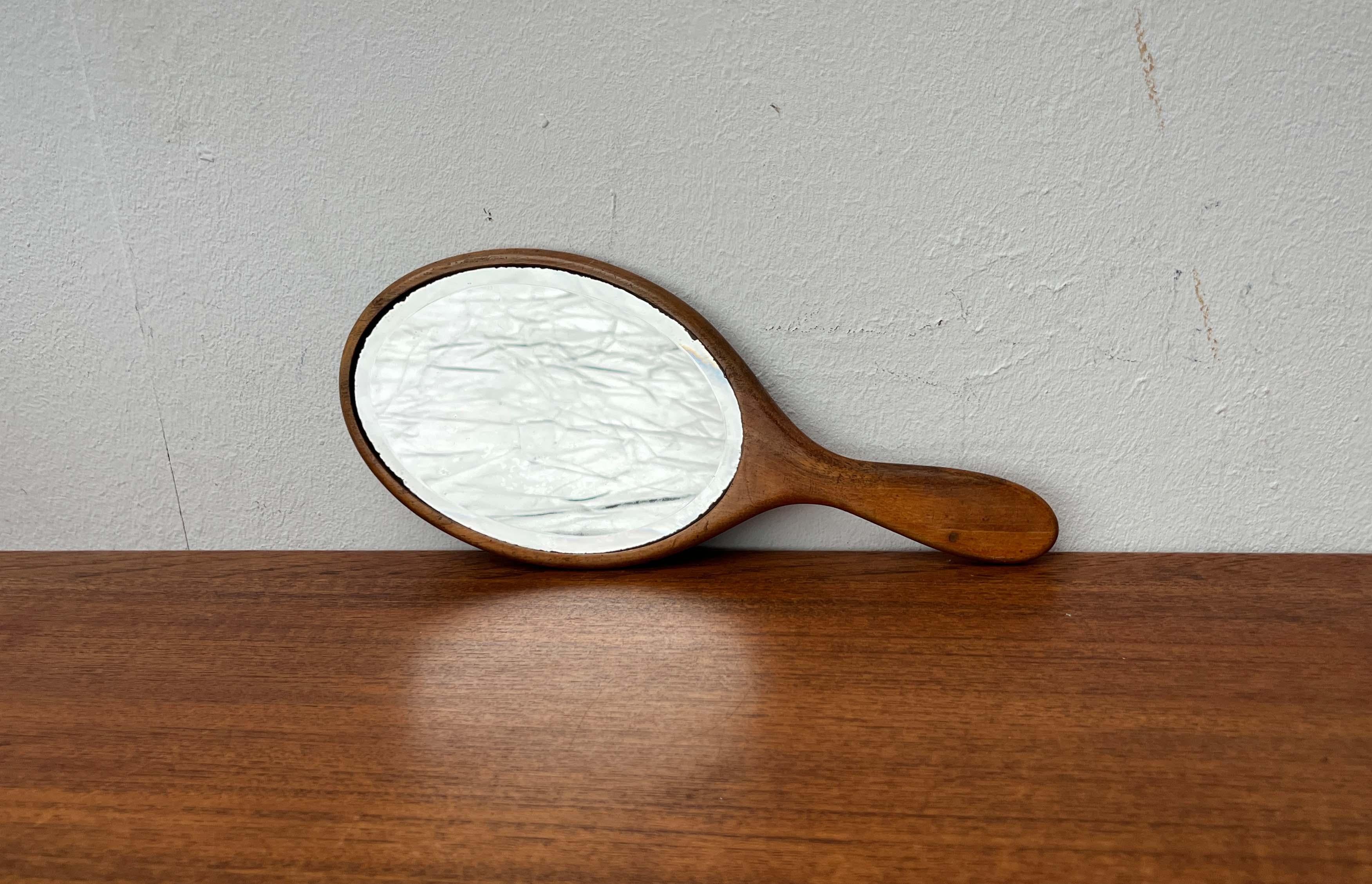 Miroir à main Art Deco allemand en Wood, années 1920 en vente 11