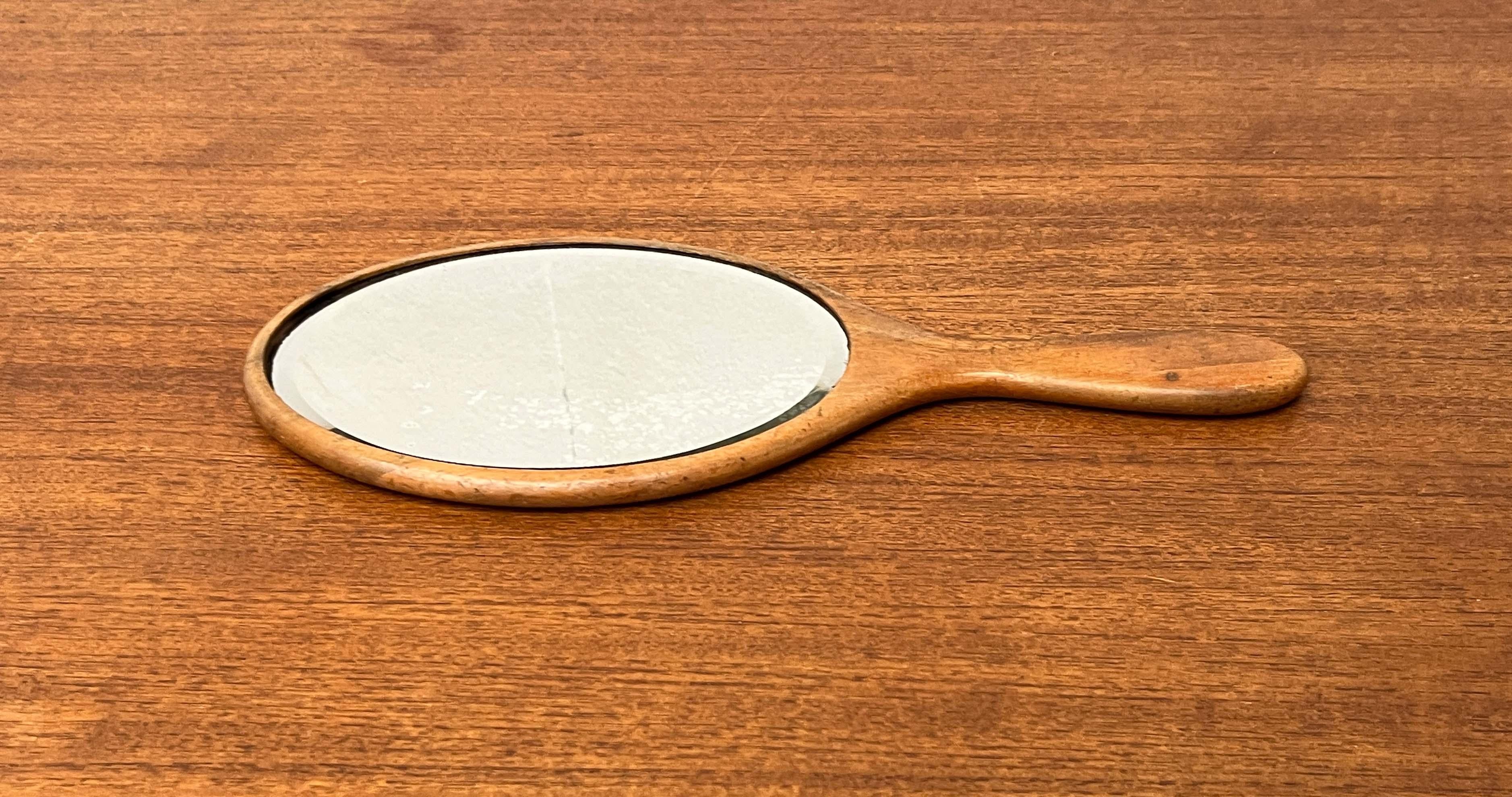 Miroir à main Art Deco allemand en Wood, années 1920 en vente 3