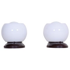 Deutsche Art-Déco-Lampen, Originalzustand, 1930er Jahre, Bakelit und Glas