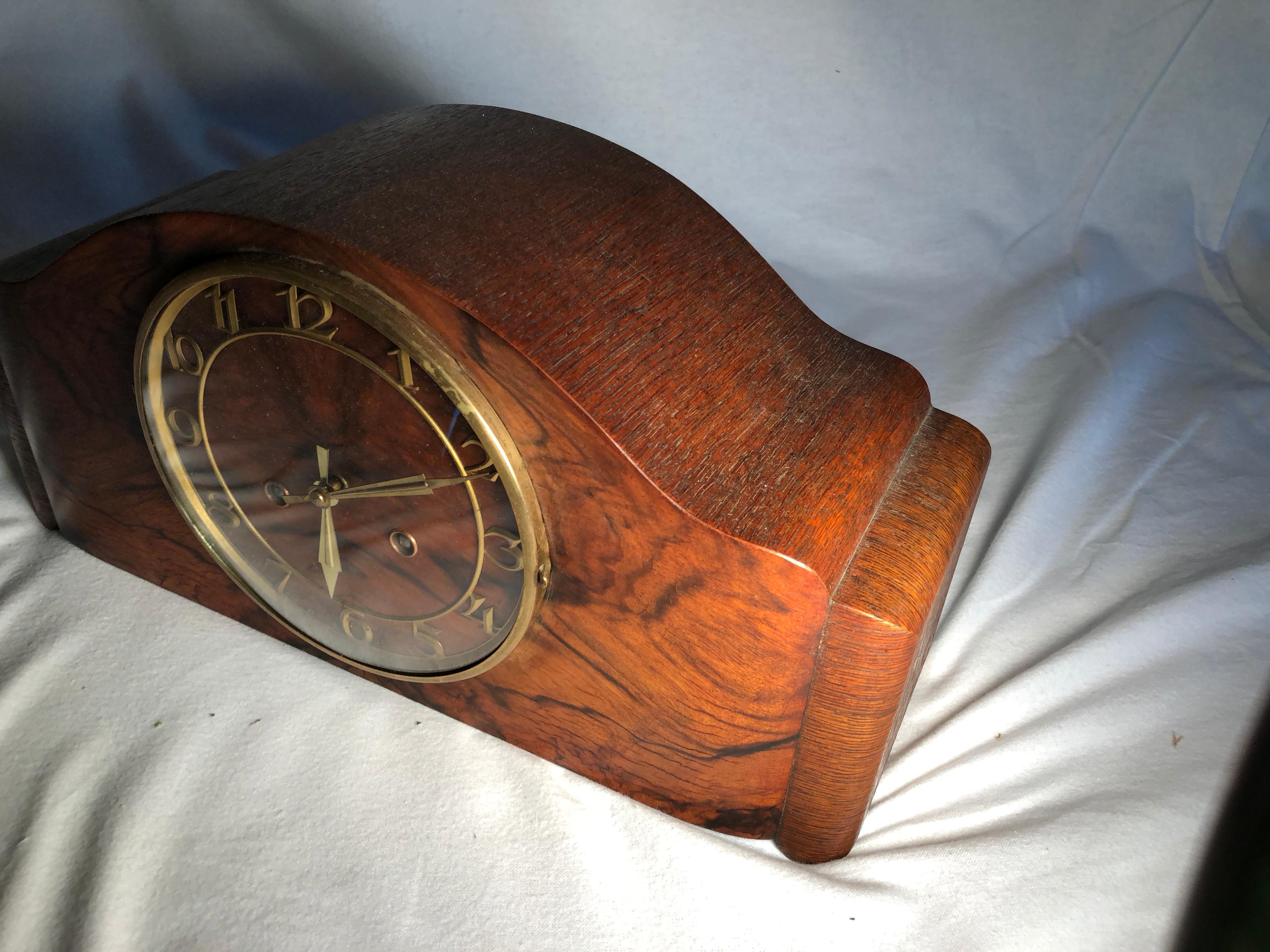 German Art Deco Mantle Clock For Sale 1