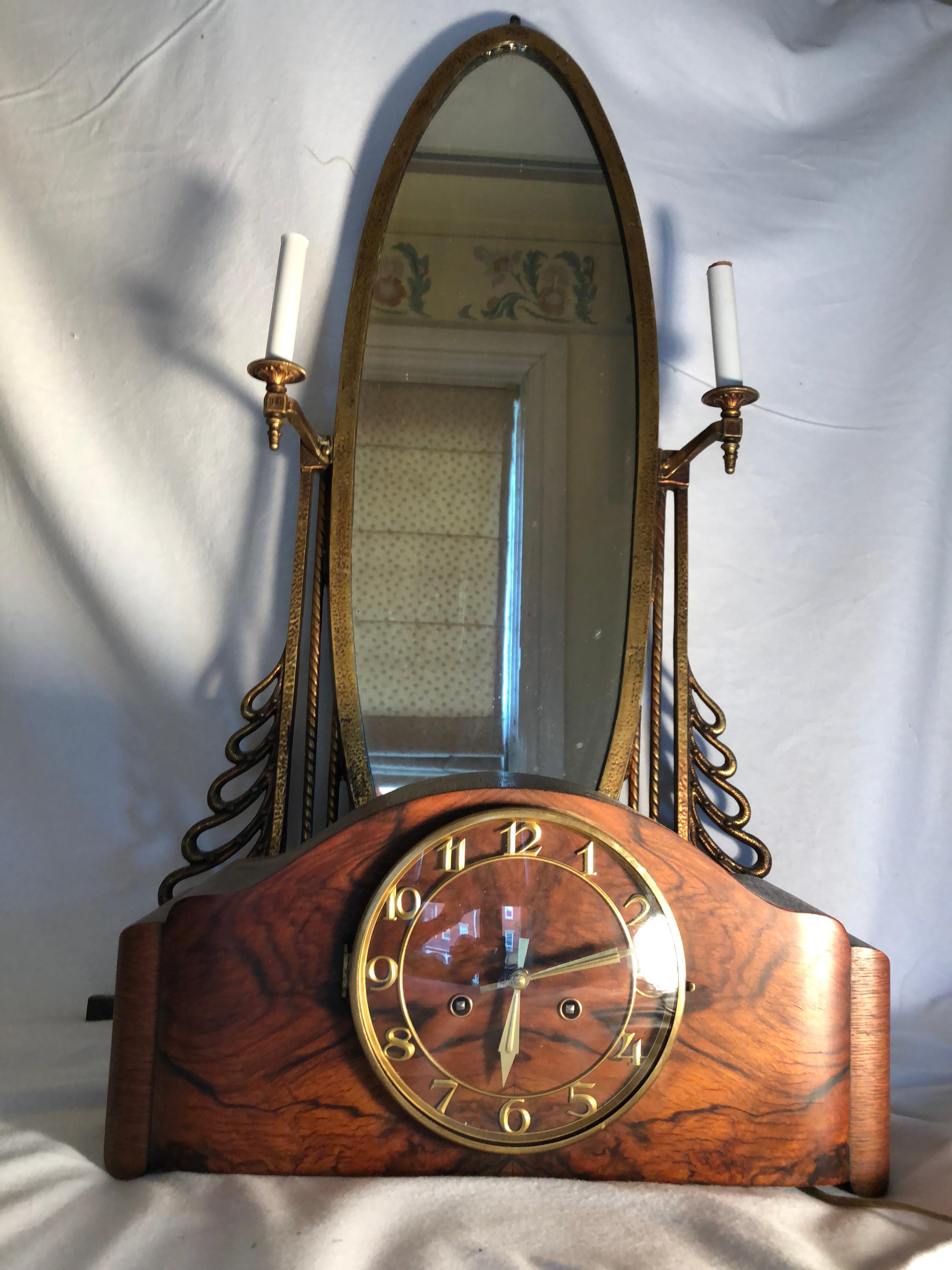 German Art Deco Mantle Clock For Sale 2