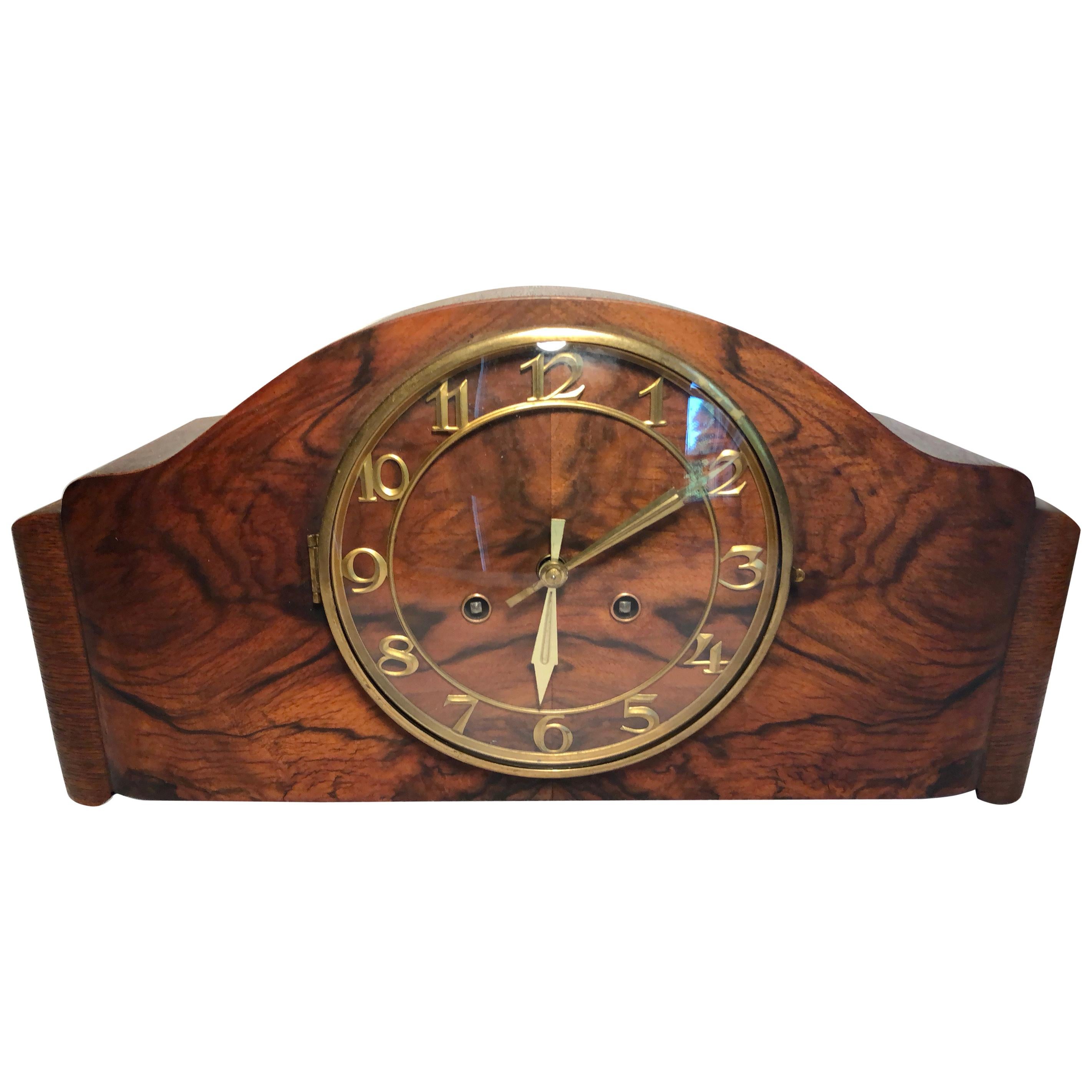 German Art Deco Mantle Clock For Sale