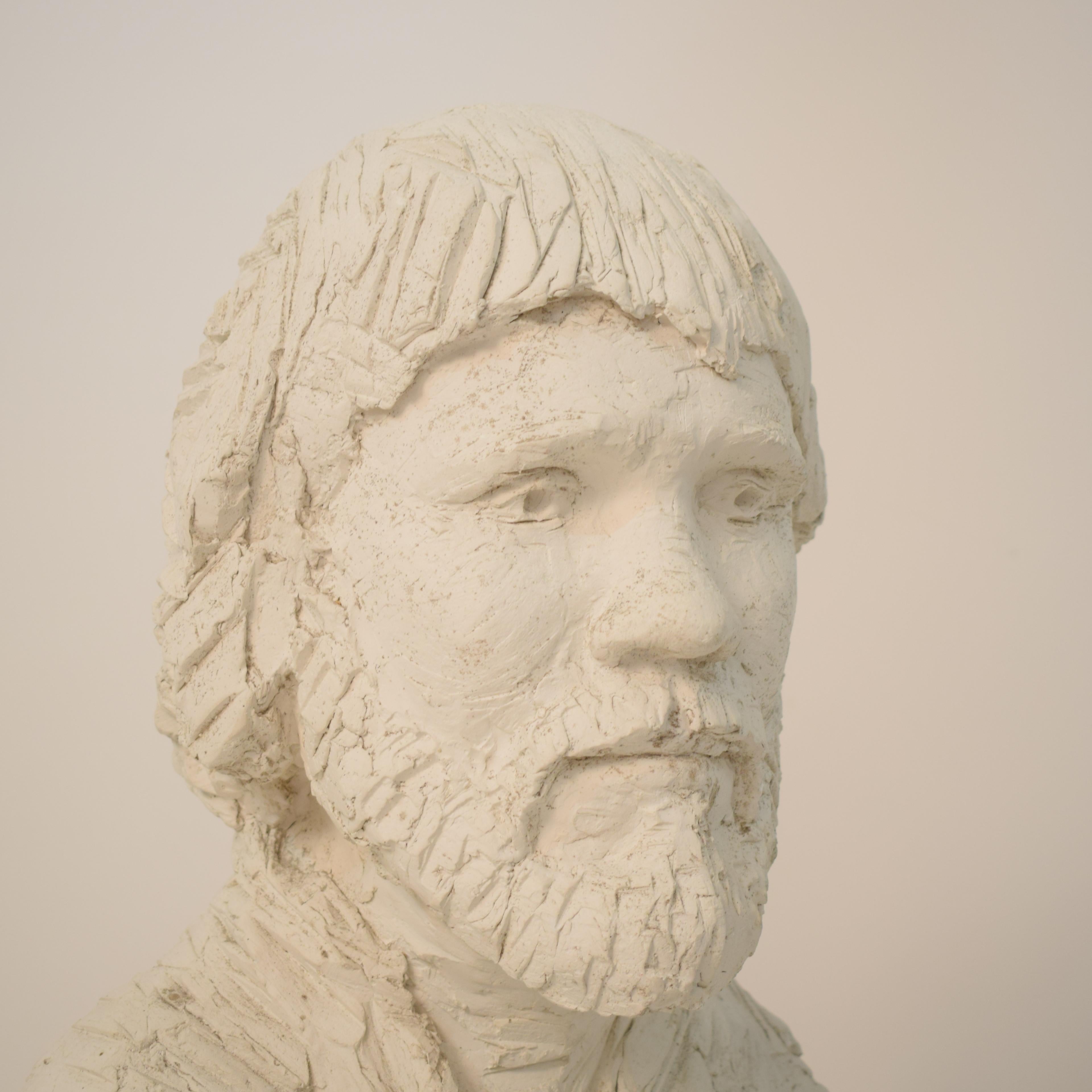 German Art Deco Plaster Bust of a Bearded Men, circa 1930 12