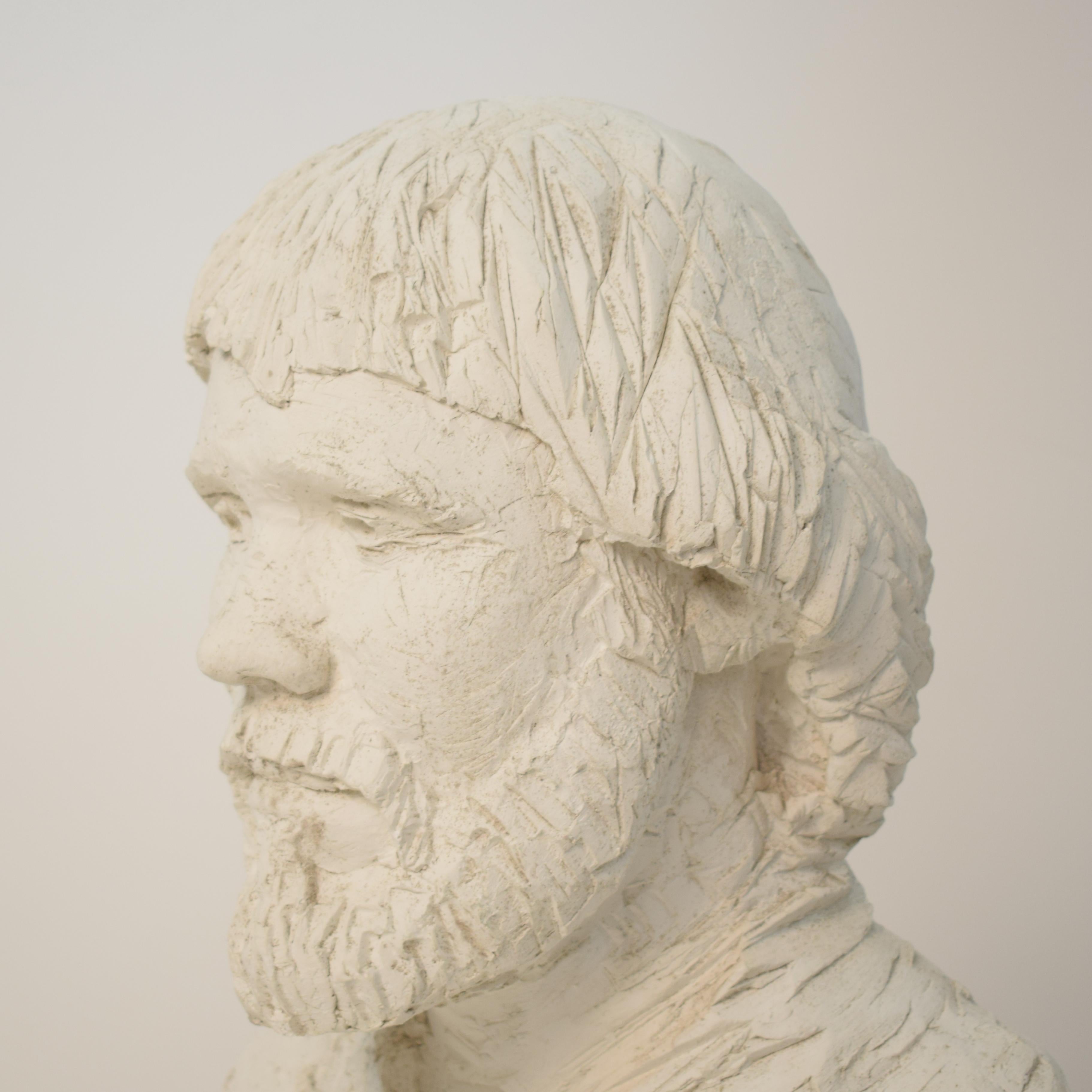 Mid-20th Century German Art Deco Plaster Bust of a Bearded Men, circa 1930