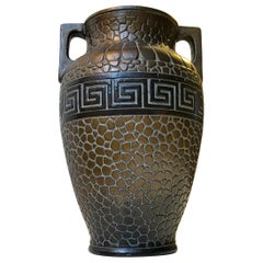 German Art Deco Revival Pottery Vase, 1970s