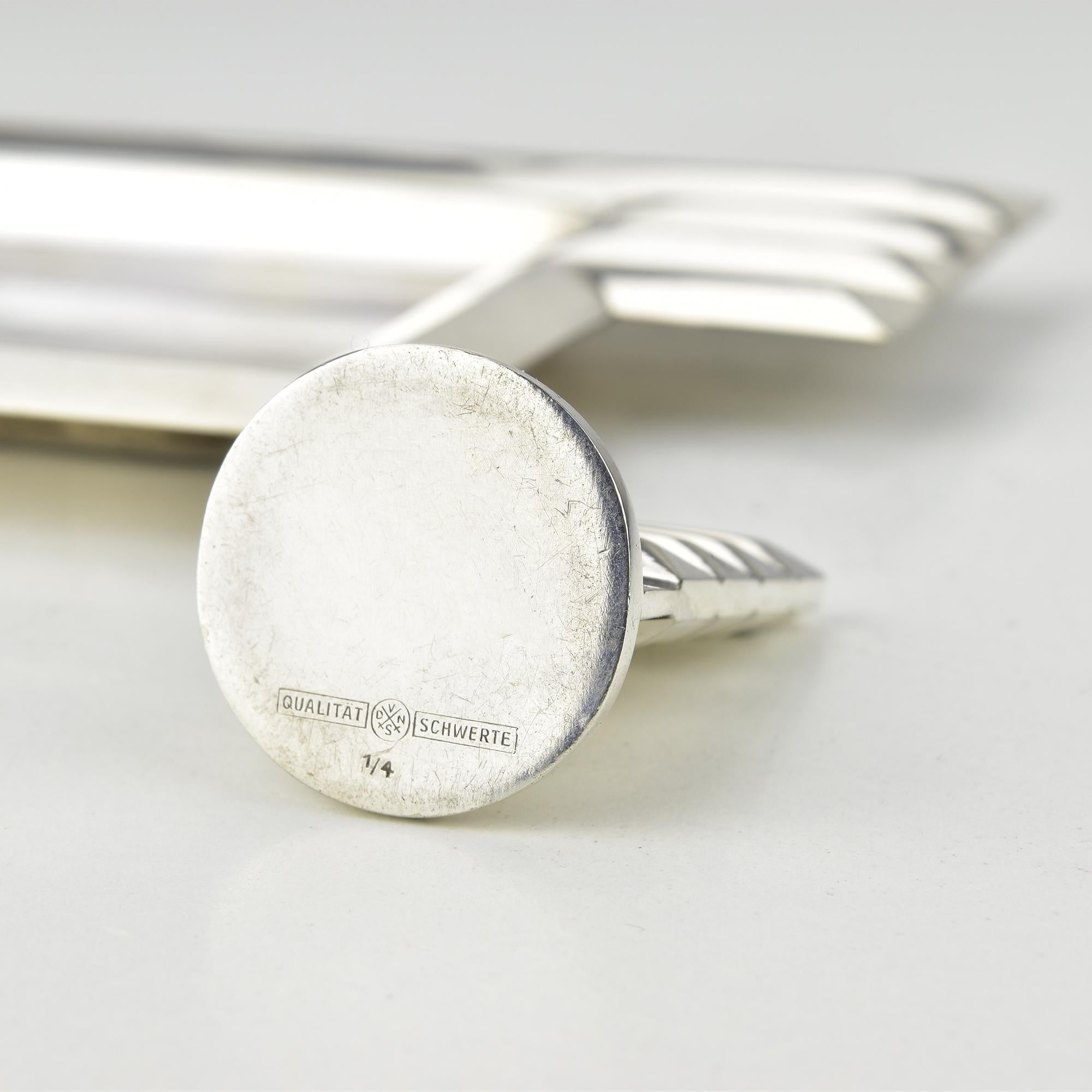German Art Deco Silverplated Ashtray with Ember Killer by Schwerte, Bauhaus Era For Sale 1
