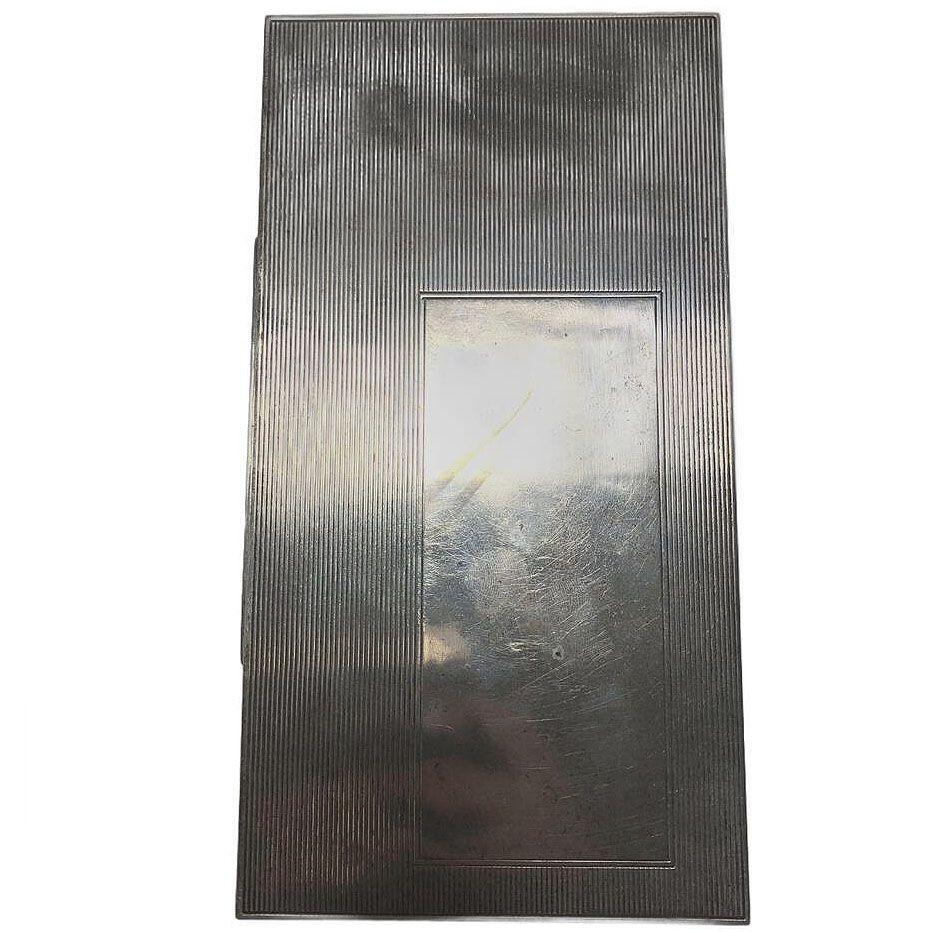 Deutsche Zigarrenschachtel aus Sterlingsilber und Mahagoni im Art déco-Stil von Dunhill im Zustand „Hervorragend“ im Angebot in Van Nuys, CA