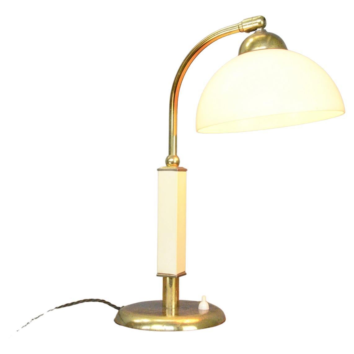 Lampe de table Art déco allemande, circa années 1920