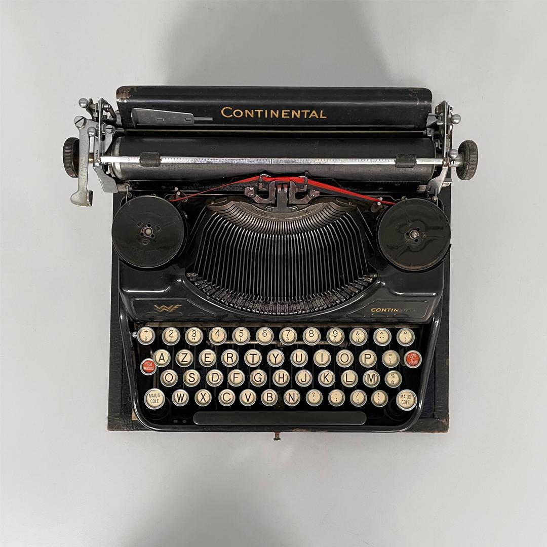 Máquina de escribir alemana Continental Art Deco de Wanderer-Werke A.G. Chemnitz, años 30 Cuero en venta