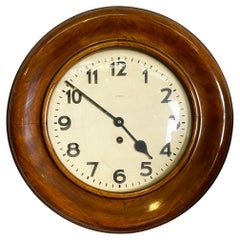 German Art Deco wood round wall clock by Kienzle International, 1920s