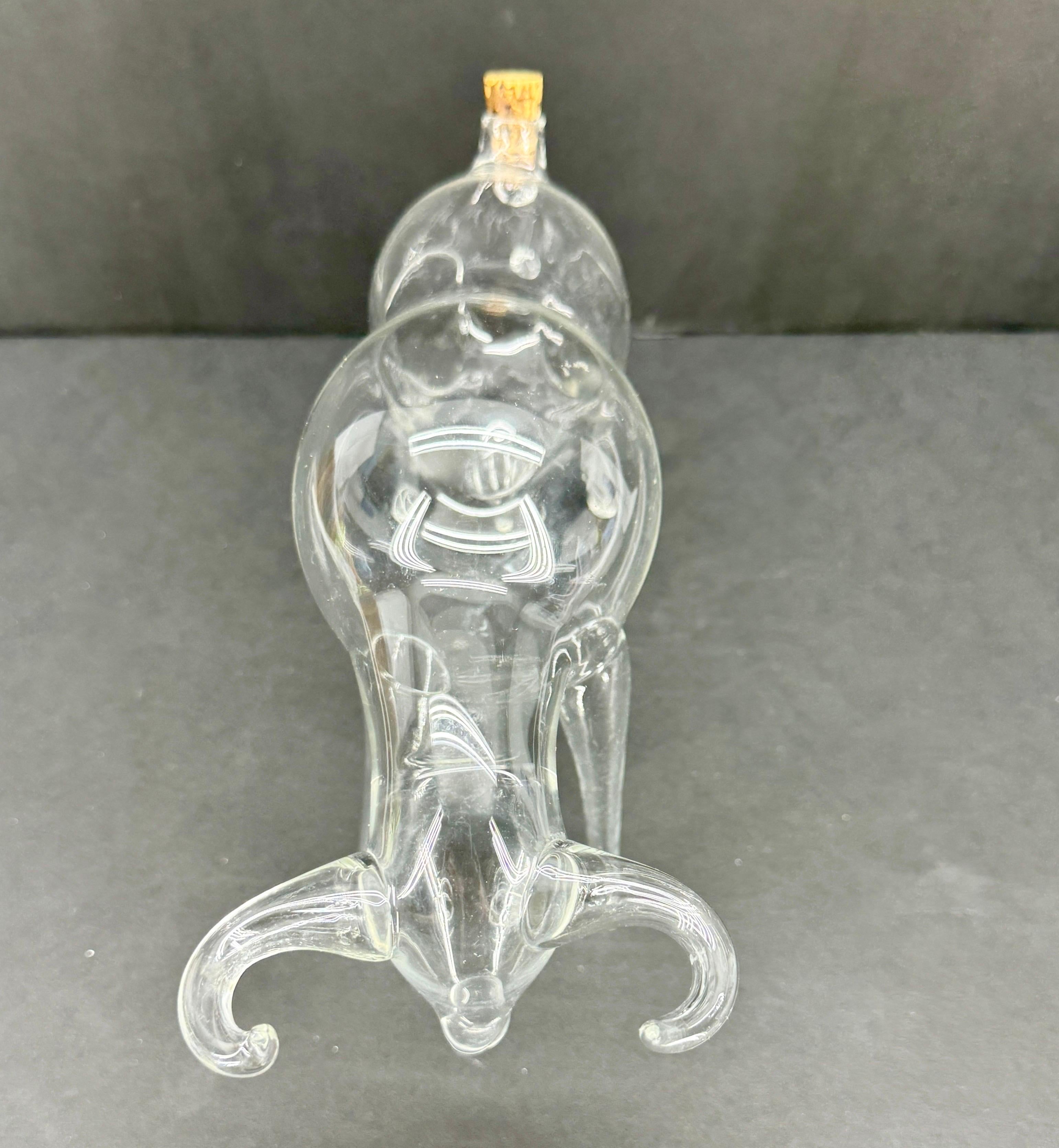 German Art Glass Bull Whiskey Decanter Sculpture  For Sale 5