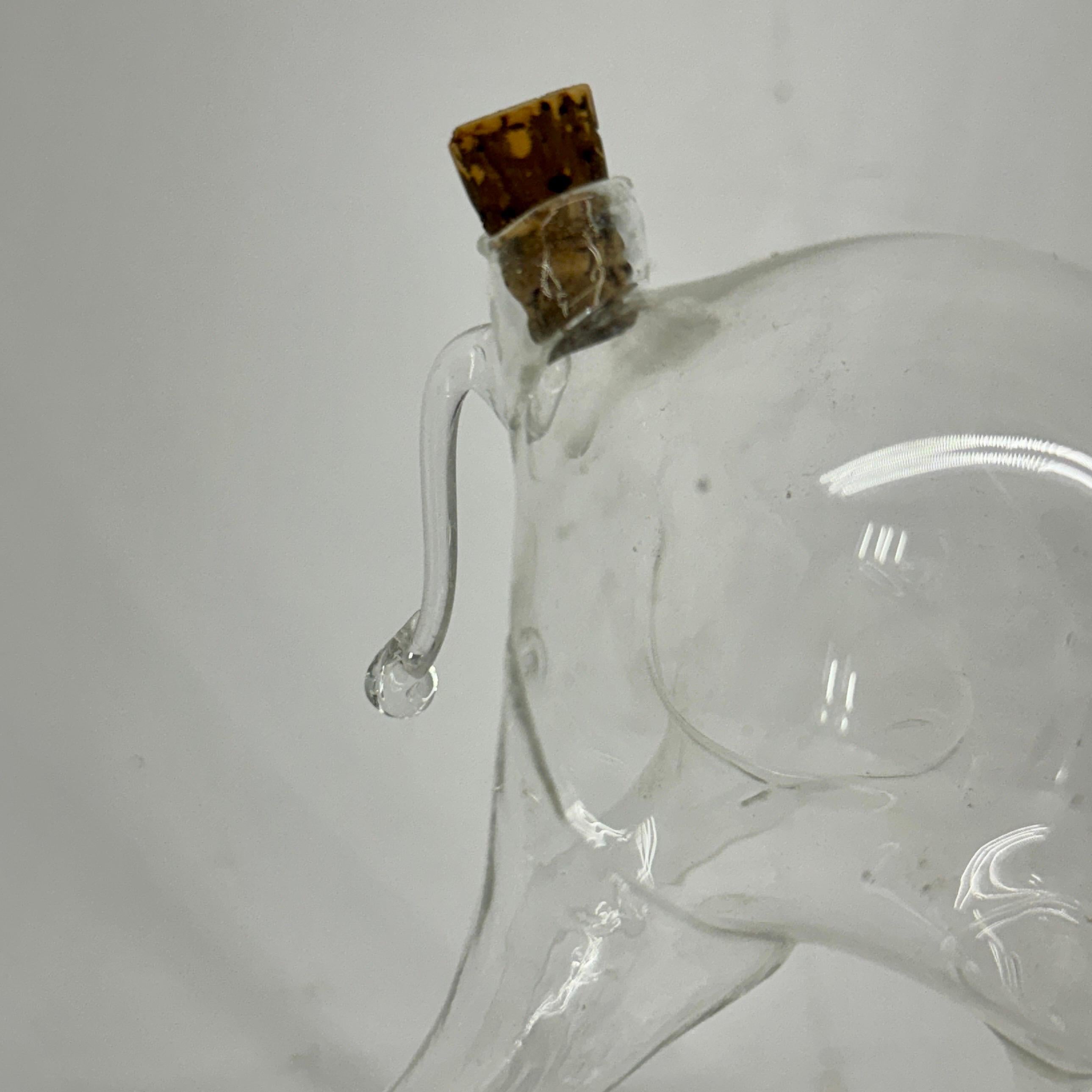 German Art Glass Bull Whiskey Decanter Sculpture  For Sale 7