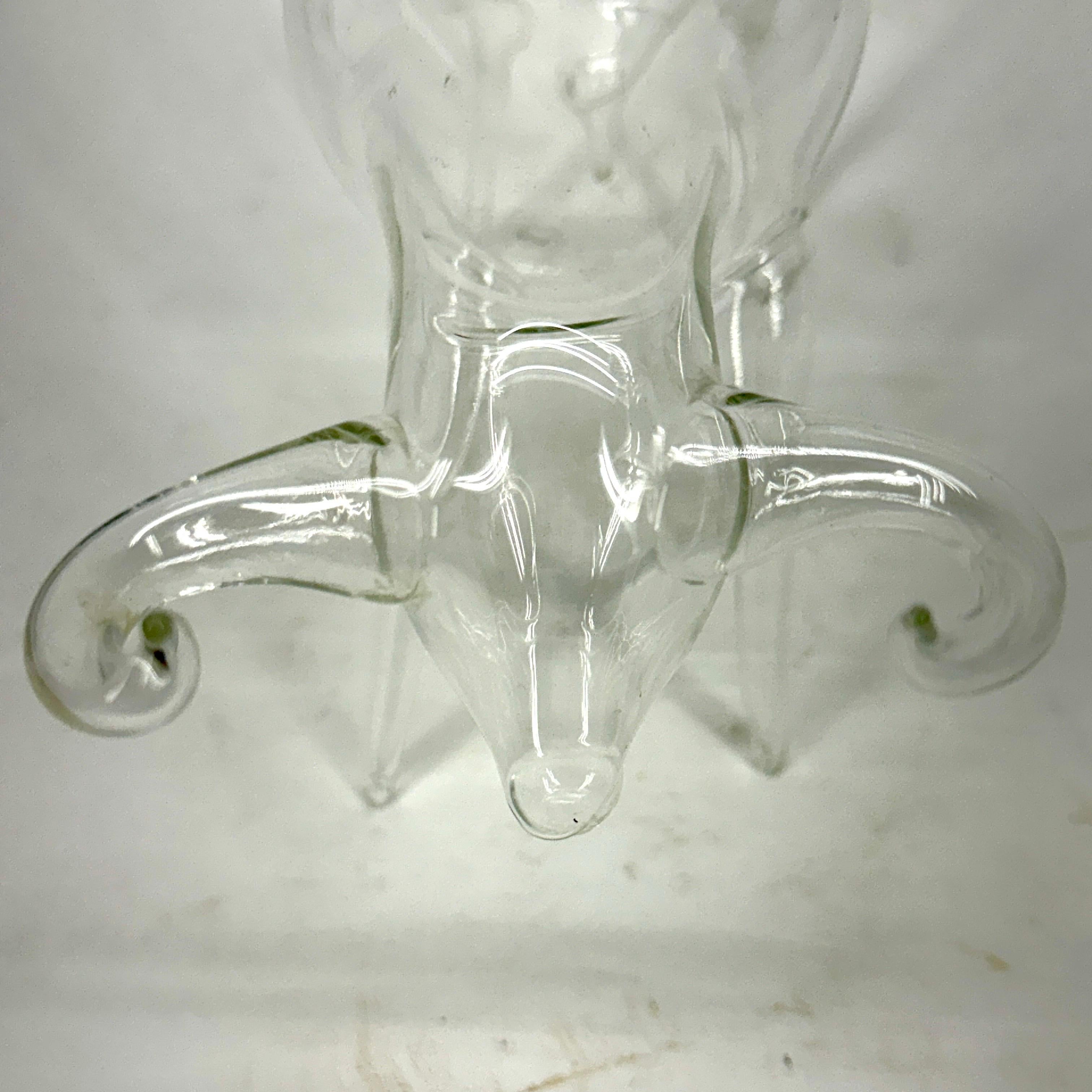 German Art Glass Bull Whiskey Decanter Sculpture  For Sale 8