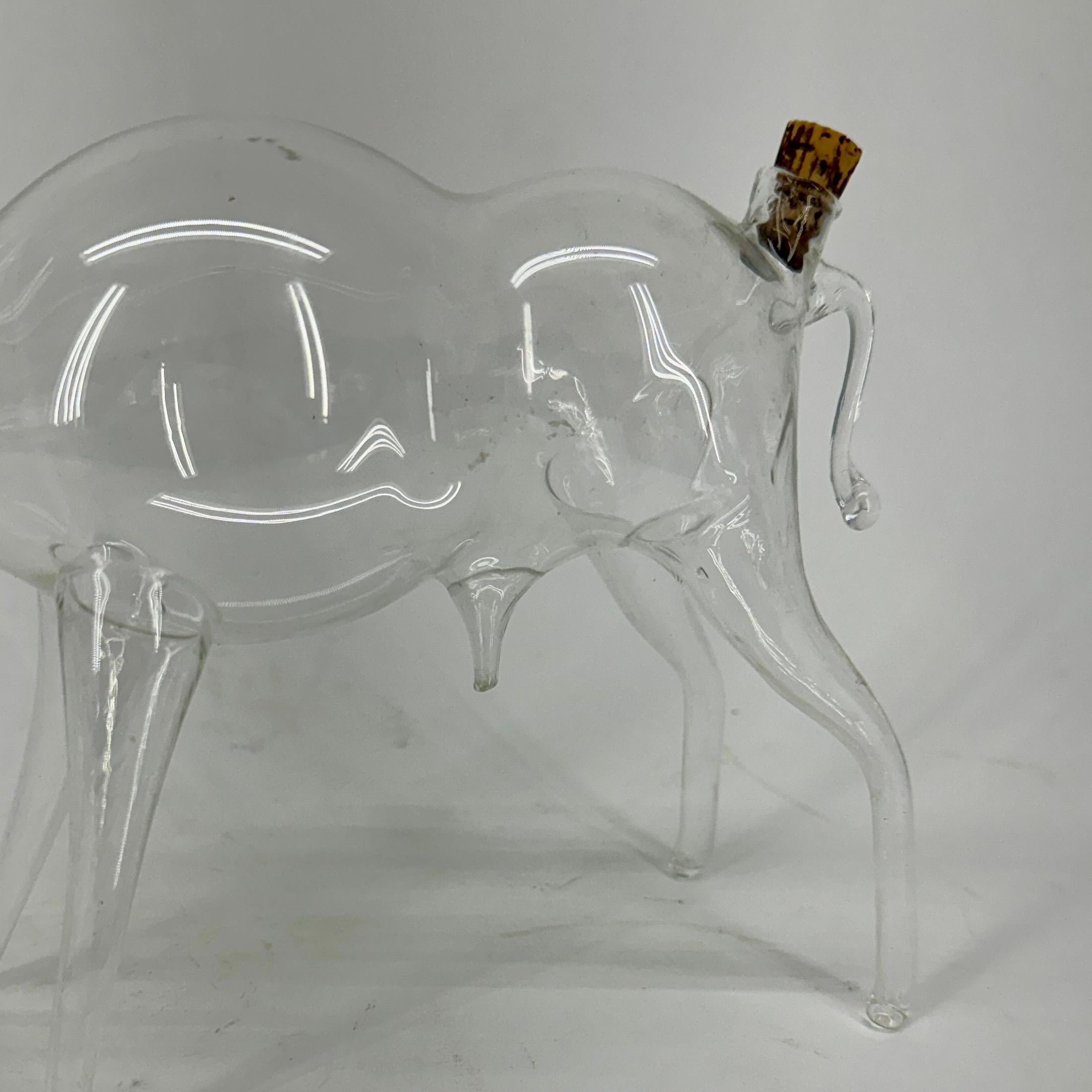 German Art Glass Bull Whiskey Decanter Sculpture  For Sale 9