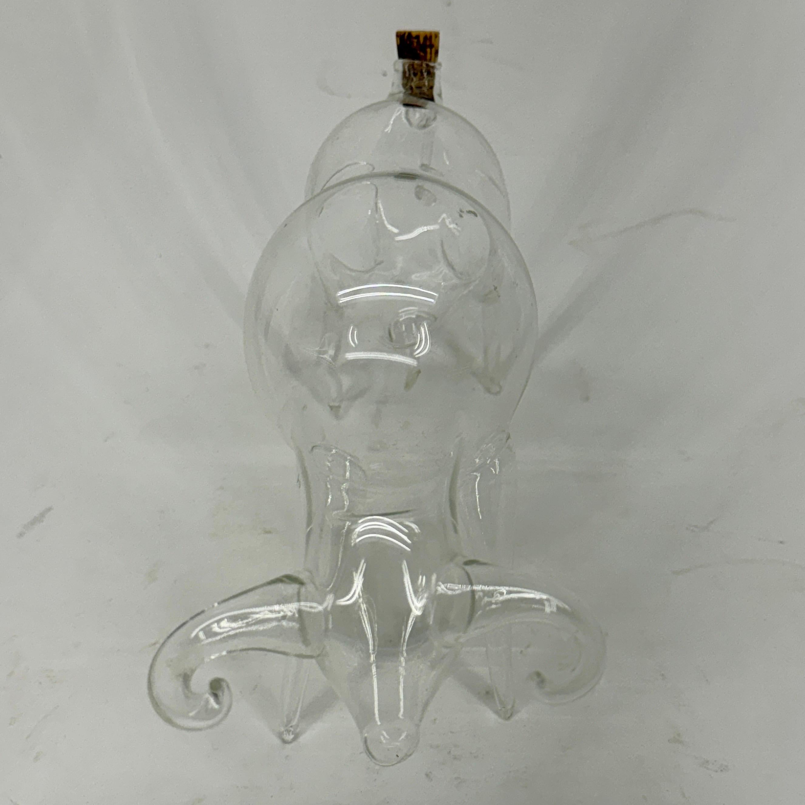 German Art Glass Bull Whiskey Decanter Sculpture  For Sale 12