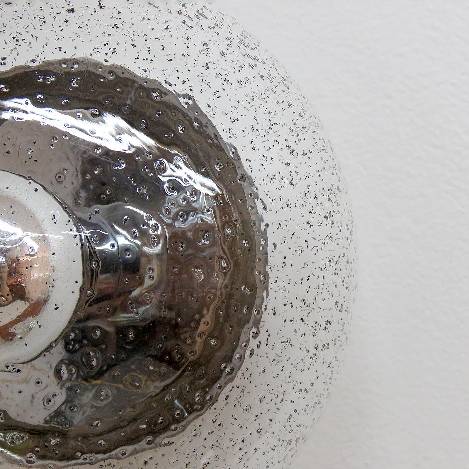 German Art Glass Wall Light by Hillebrand, 1970 1