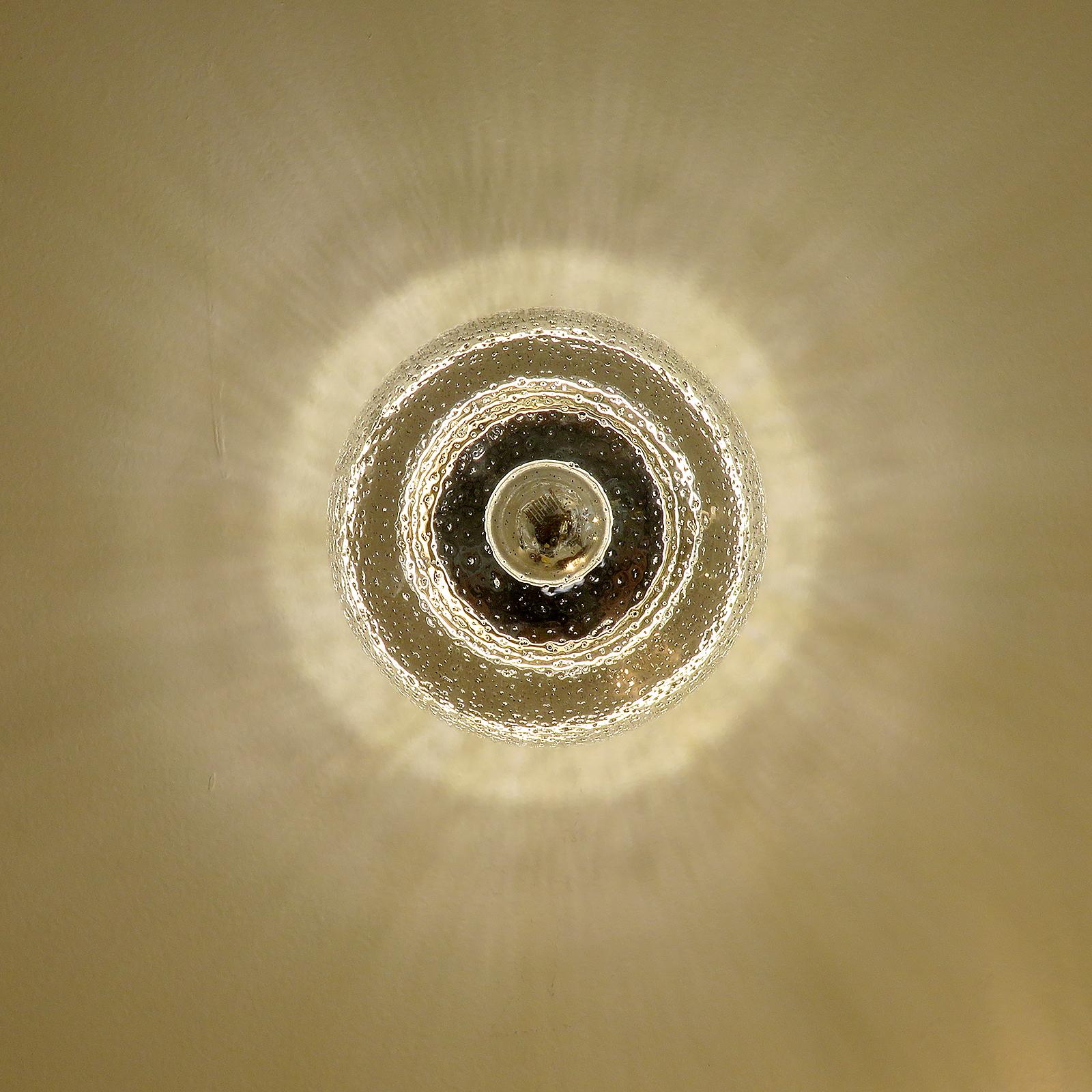 German Art Glass Wall Light by Hillebrand, 1970 2