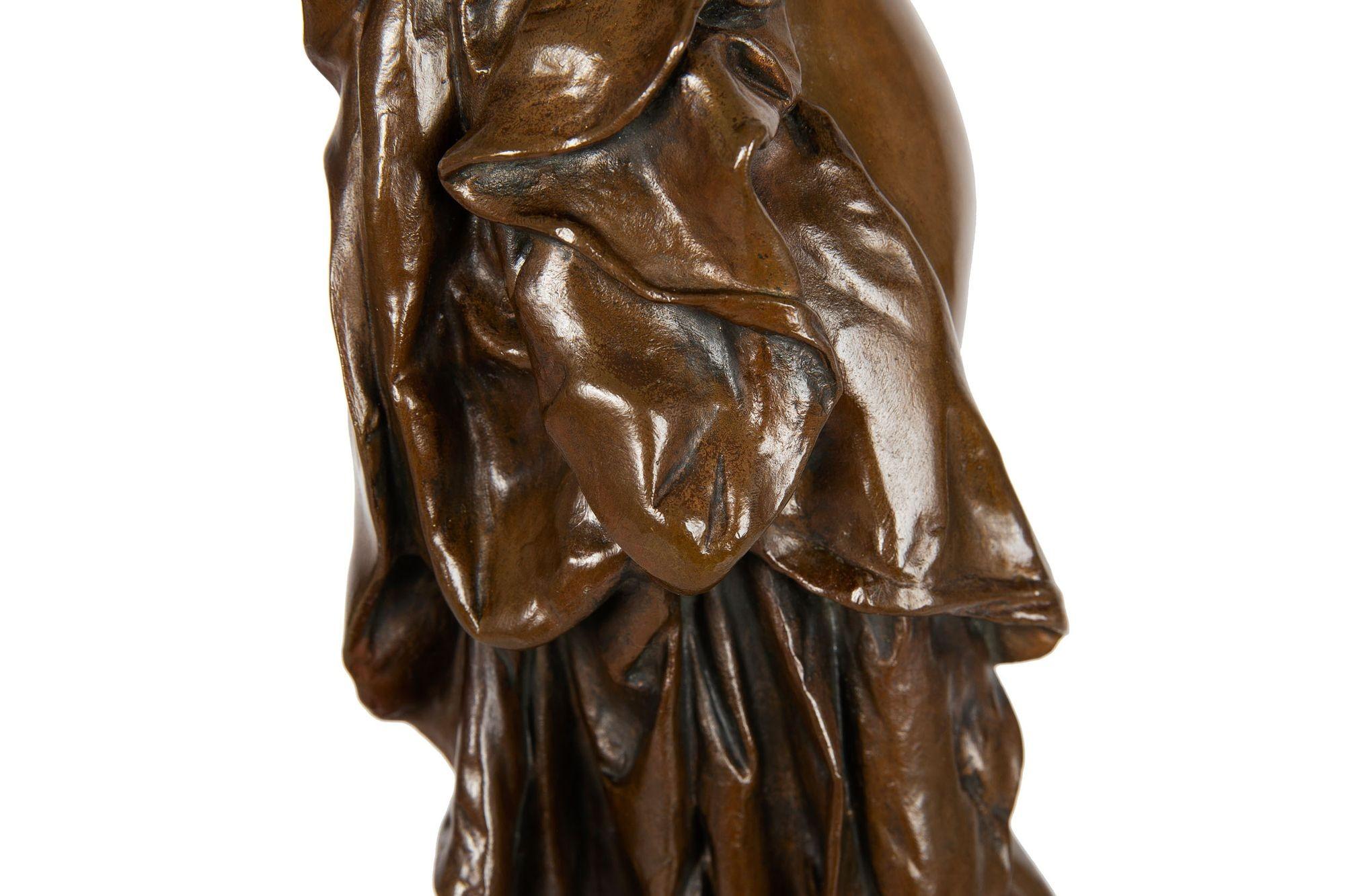German Art Nouveau Bronze Sculpture “the Ball Player” by Walter Schott 13